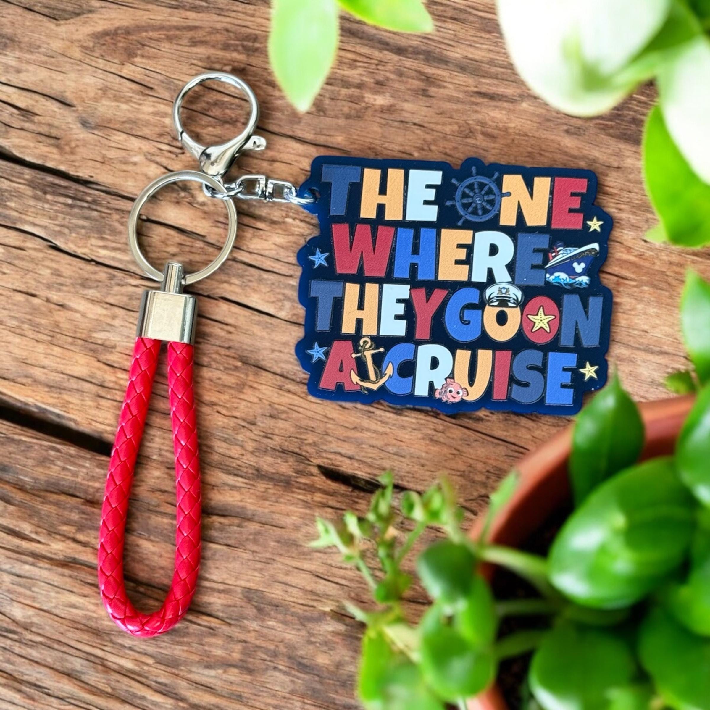 Disney Cruise Line Bag Tag Keychain Mickey Minnie Tag