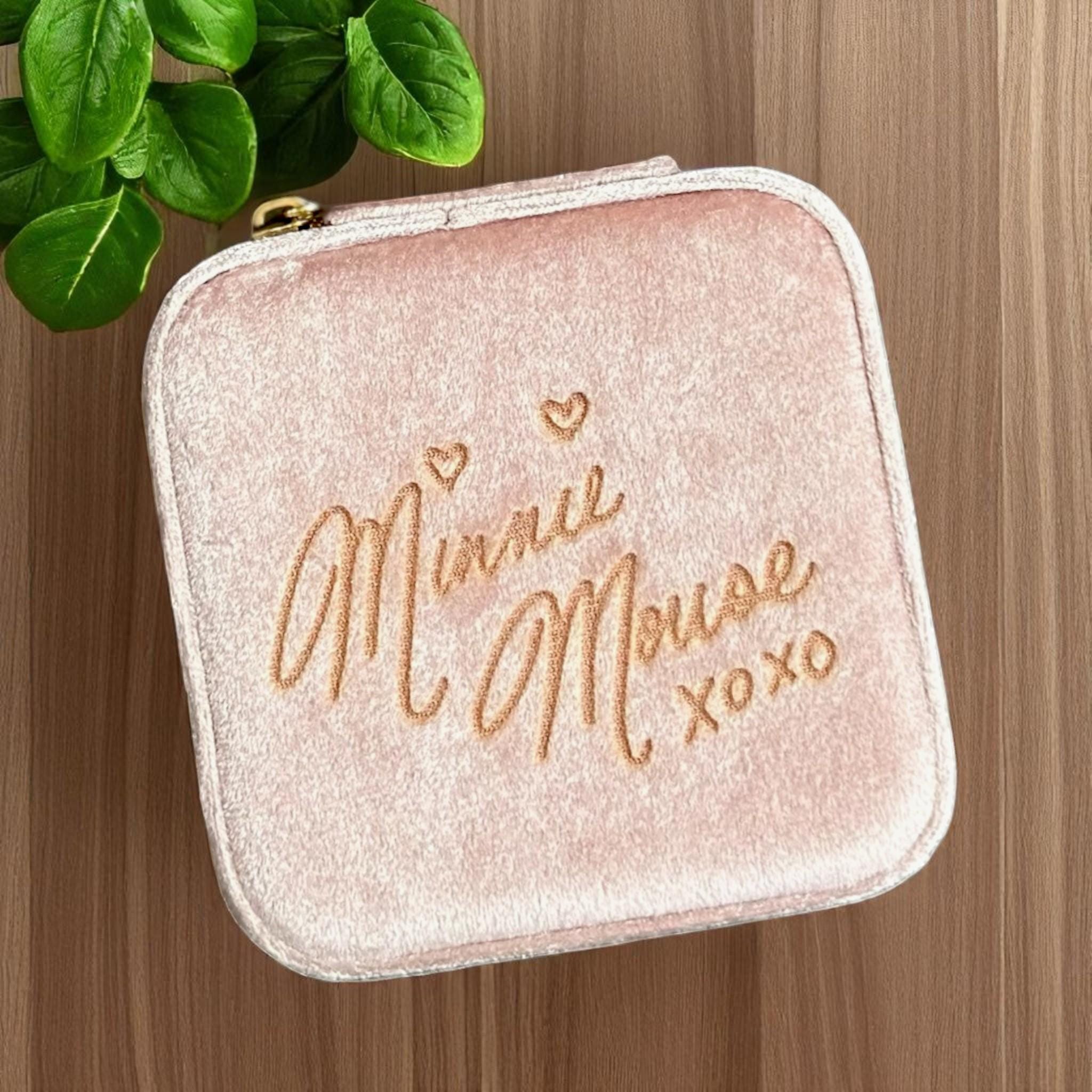 Disney Minnie Mouse Velvet Jewelry Box