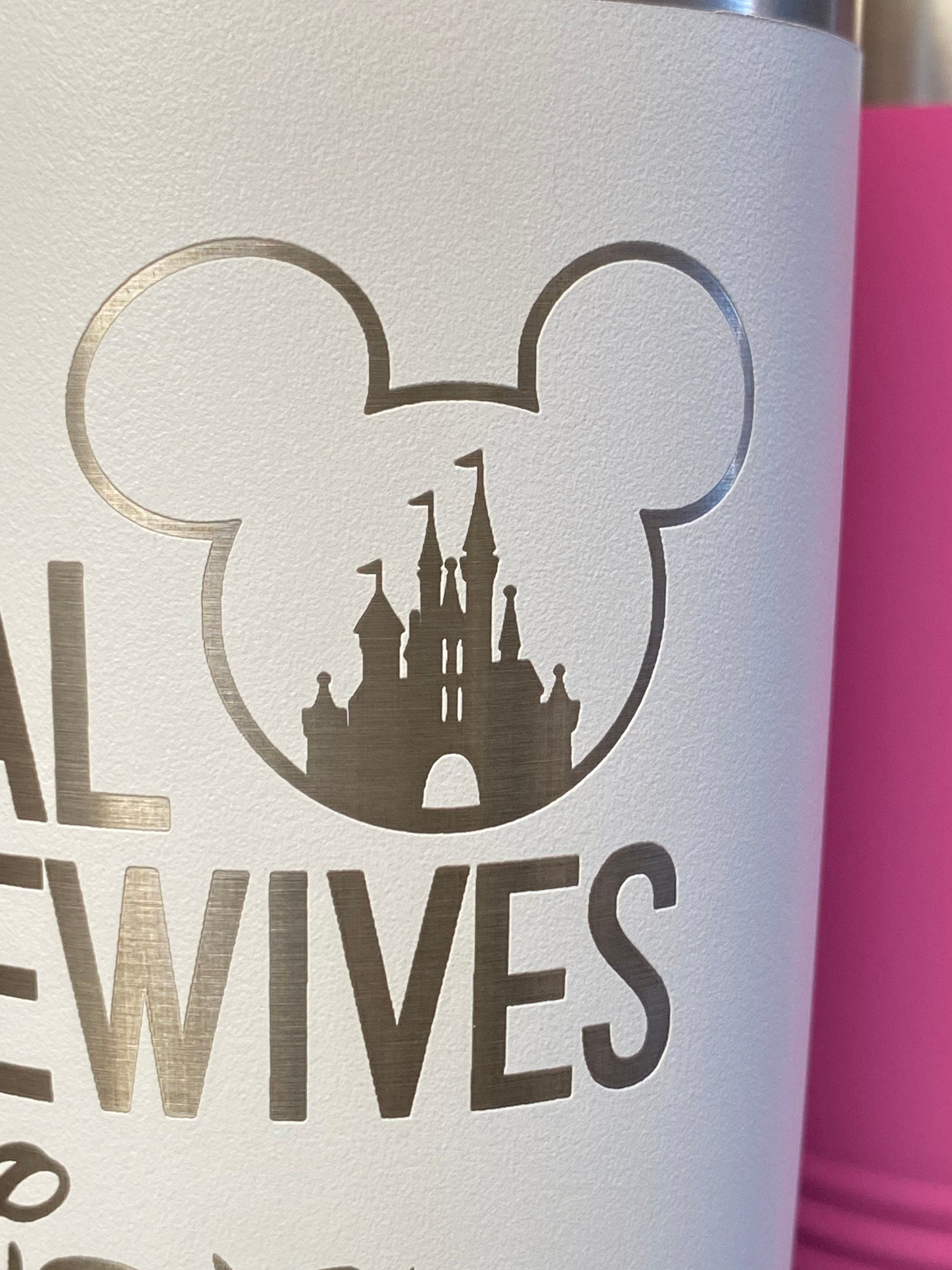 Real Housewives of Disney Tumbler Stemless Wine Glass Water Bottle