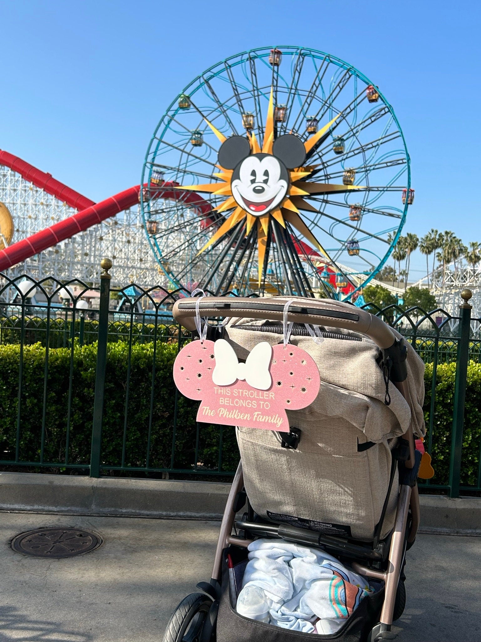 Disney Inspired Personalized Stroller Tag Mickey Mouse Minnie