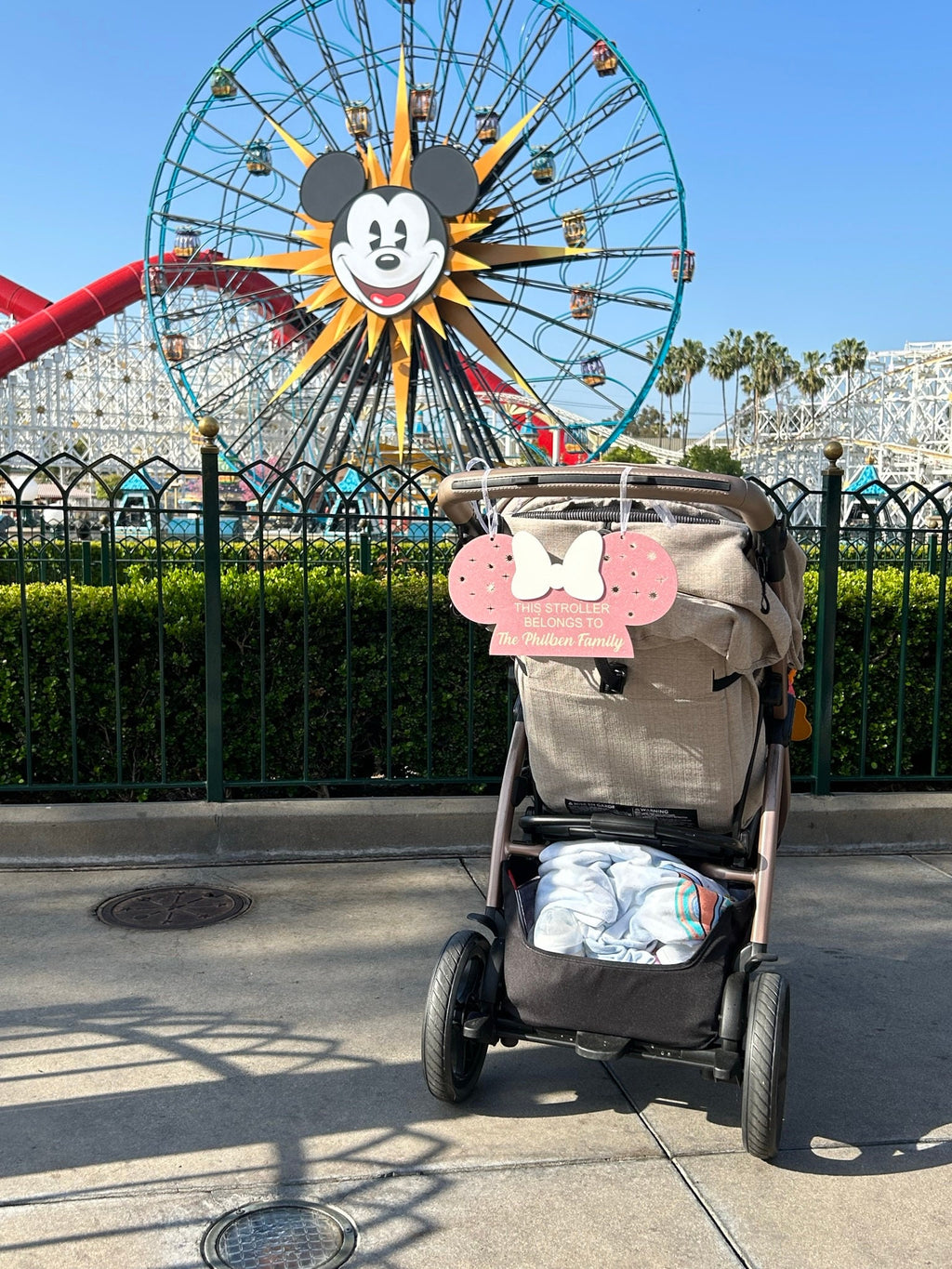 Disney Inspired Personalized Stroller Tag Mickey Mouse Minnie
