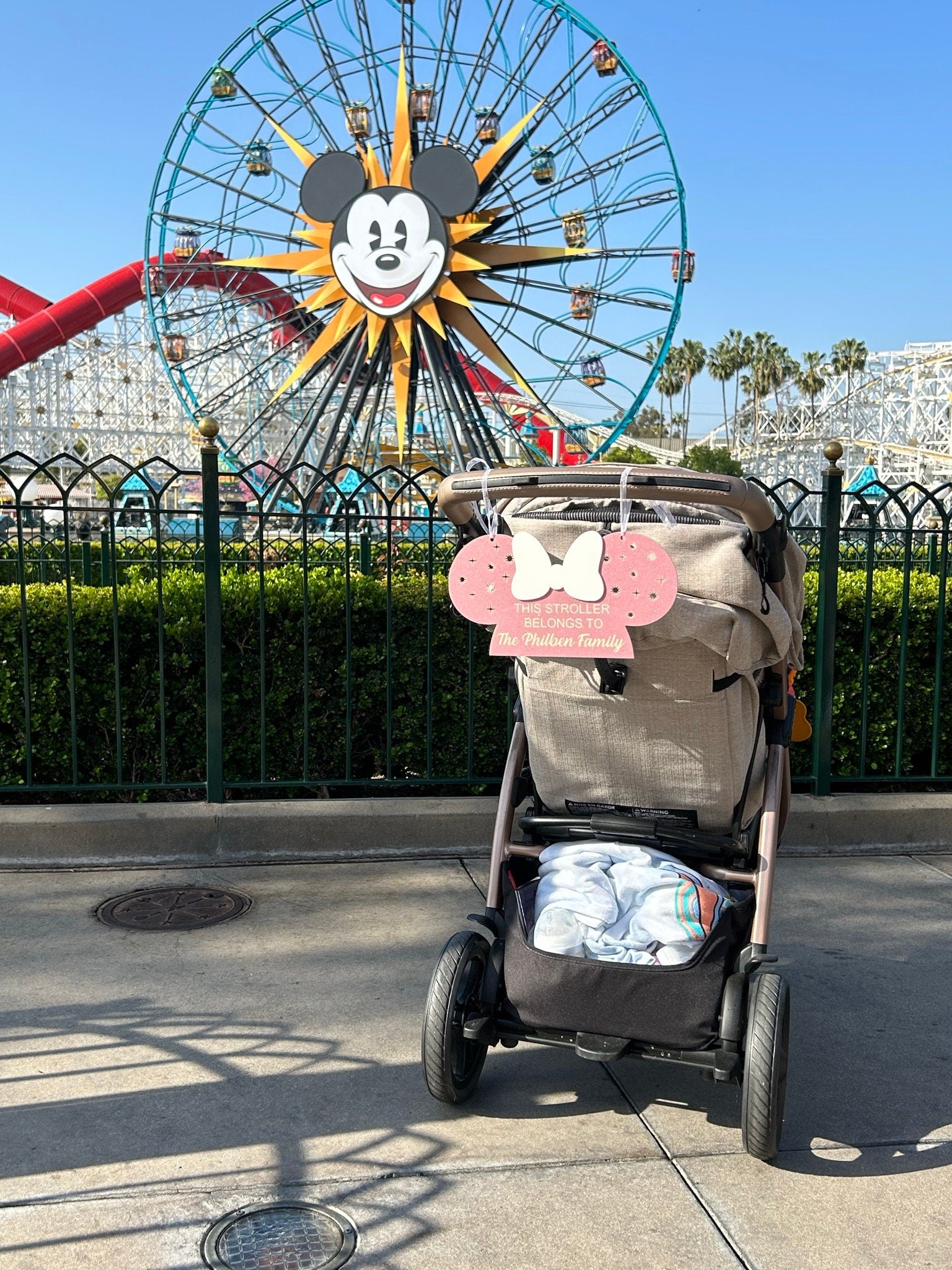 Disney Inspired Personalized Stroller Tag Mickey Mouse Minnie