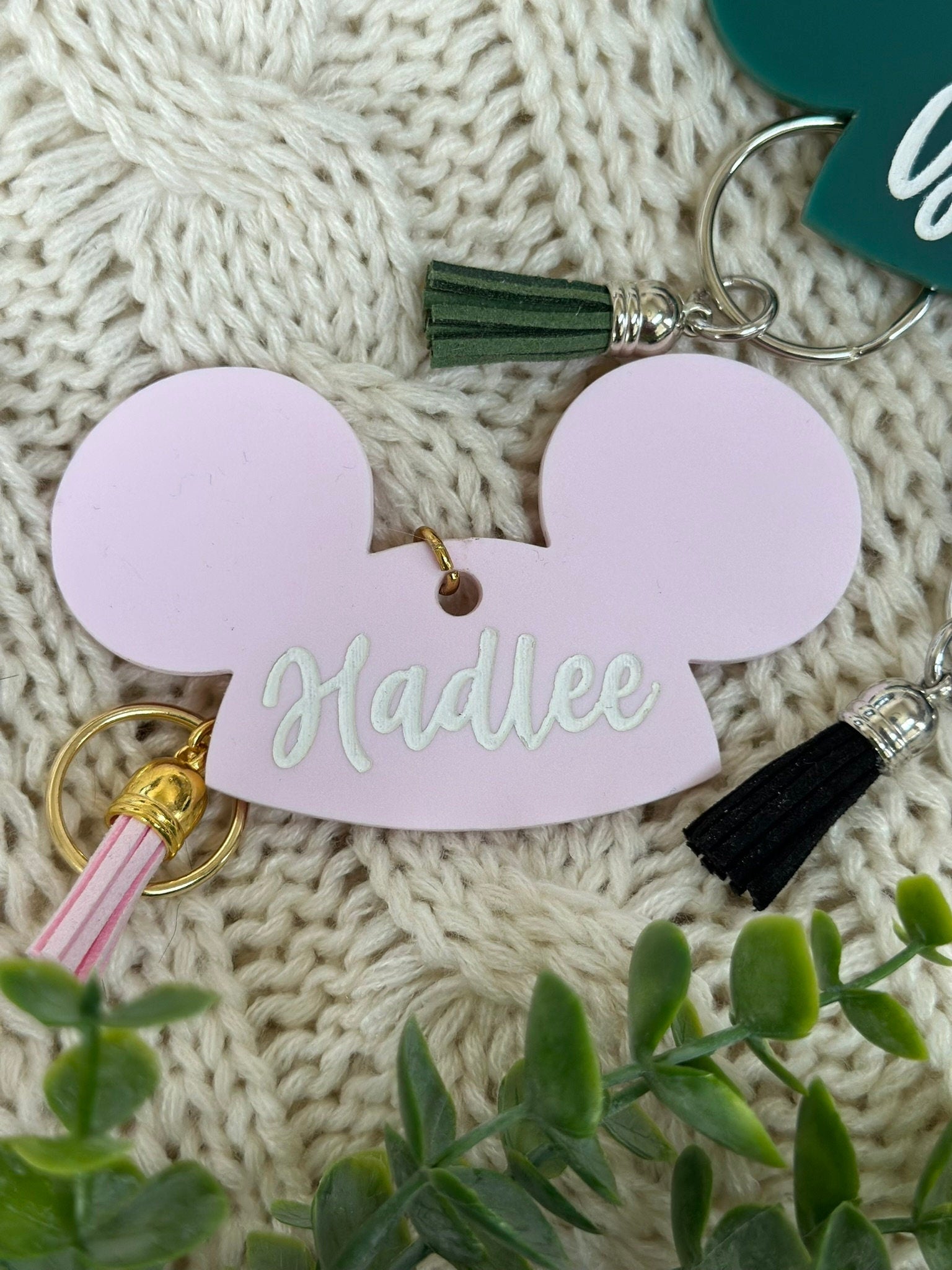 Disney Mickey Bag Tag Key Chain Personalized