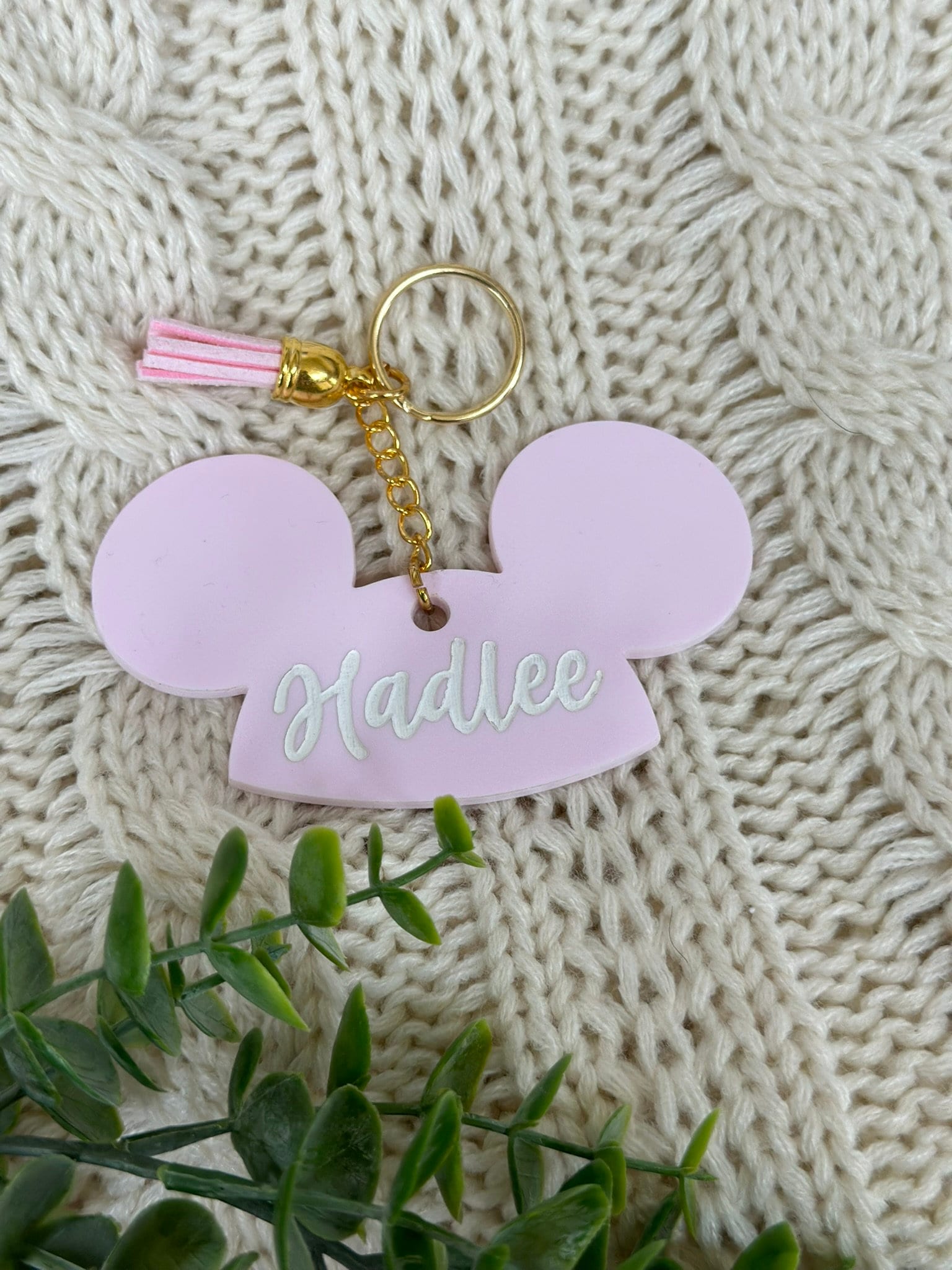 Disney Mickey Bag Tag Key Chain Personalized