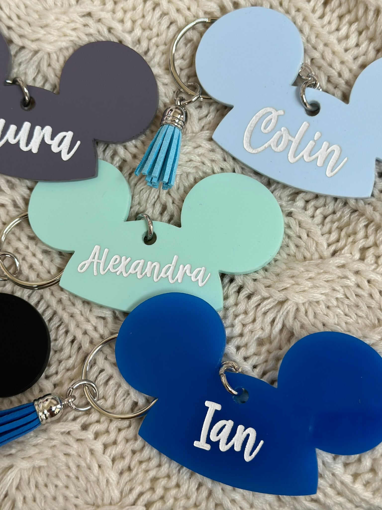 Disney Mickey Bag Tag Key Chain Personalized
