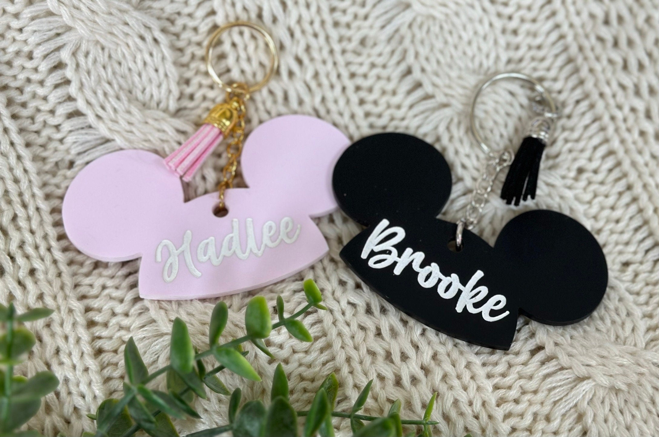 Disney Mickey Bag Tag Key Chain Personalized