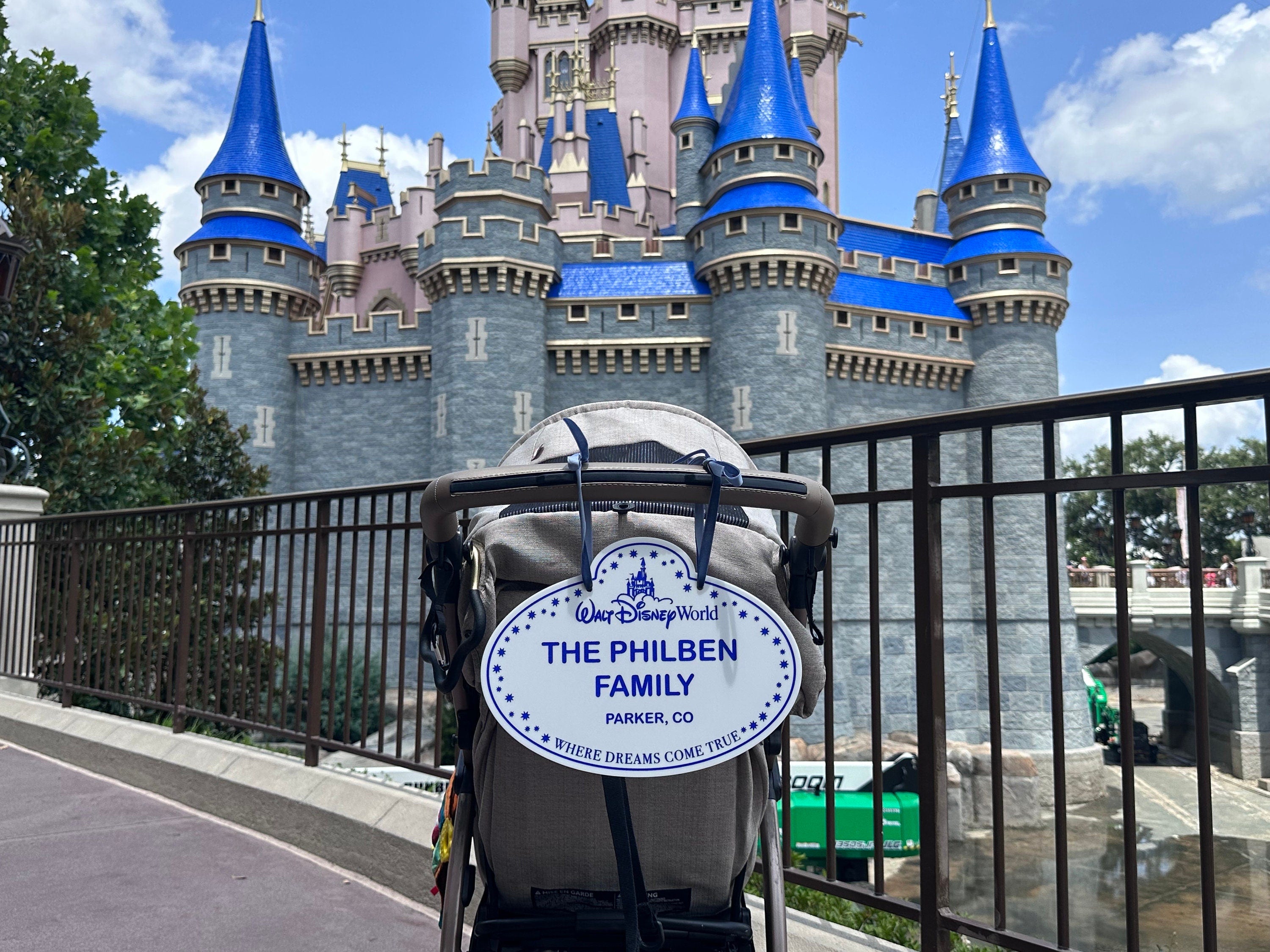 Disney Inspired Personalized Stroller Tag Mickey Minnie Cast Member