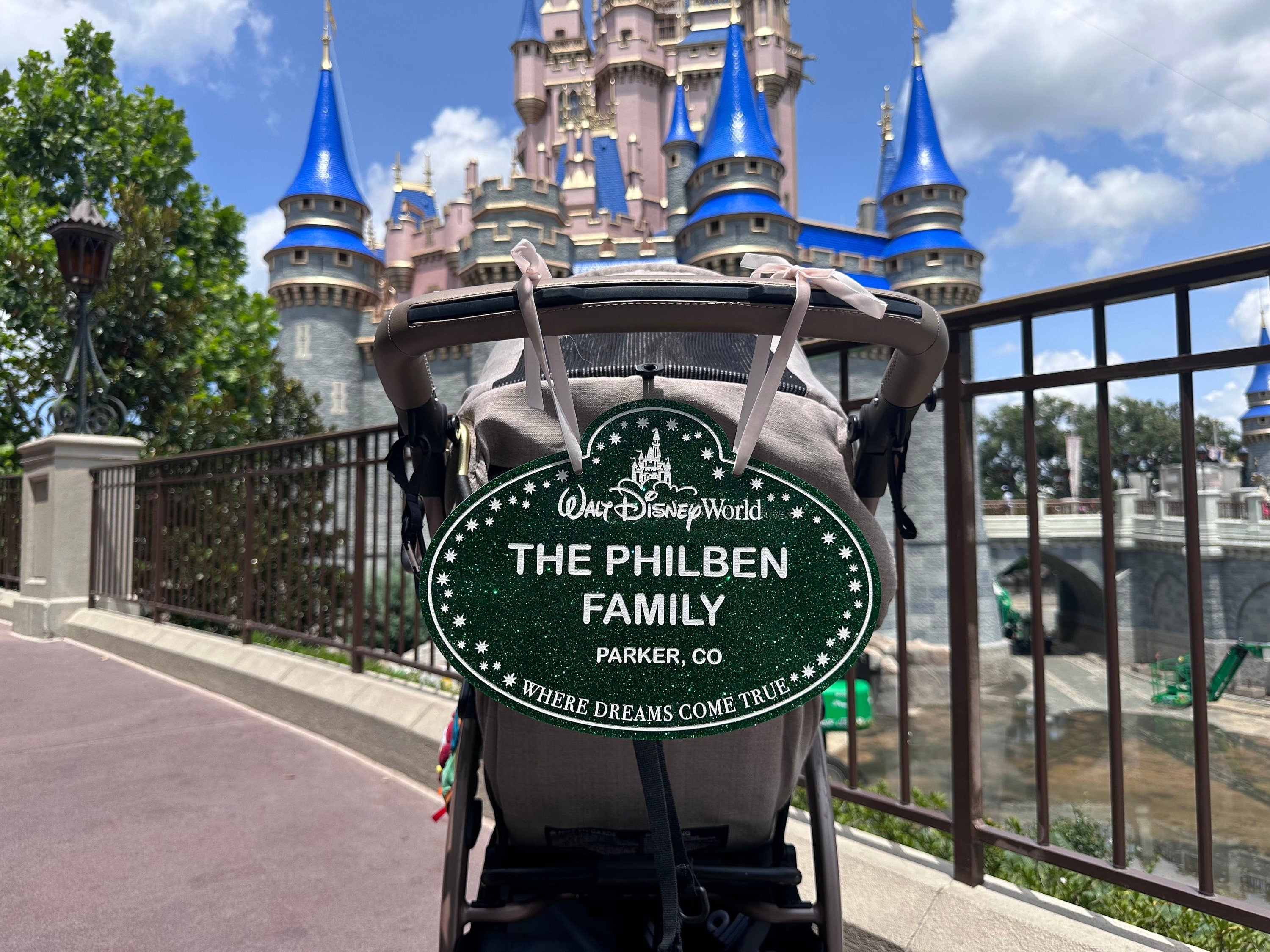 Disney Inspired Personalized Stroller Tag Mickey Minnie Cast Member