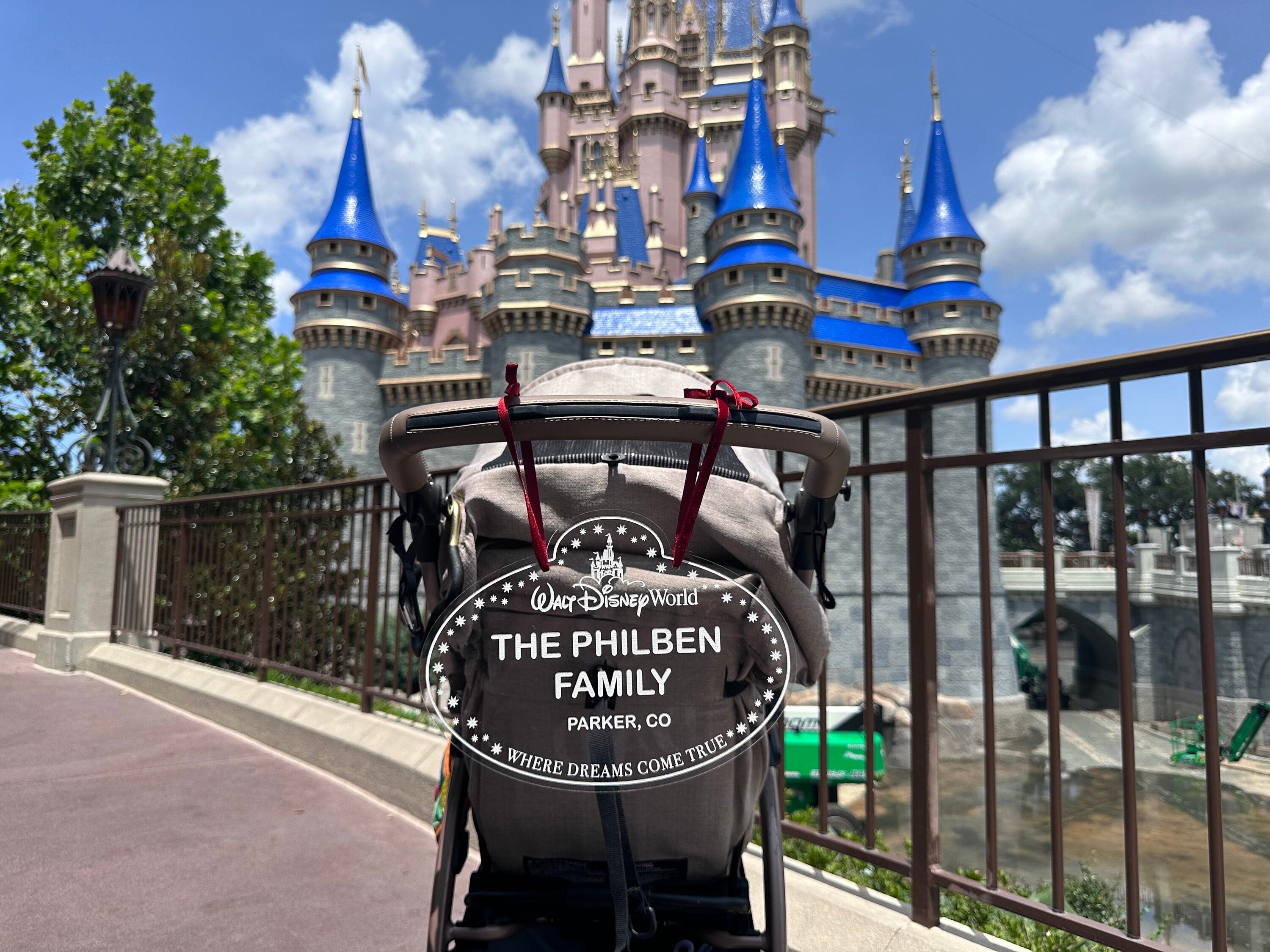 Disney Inspired Personalized Stroller Tag Mickey Minnie Cast Member