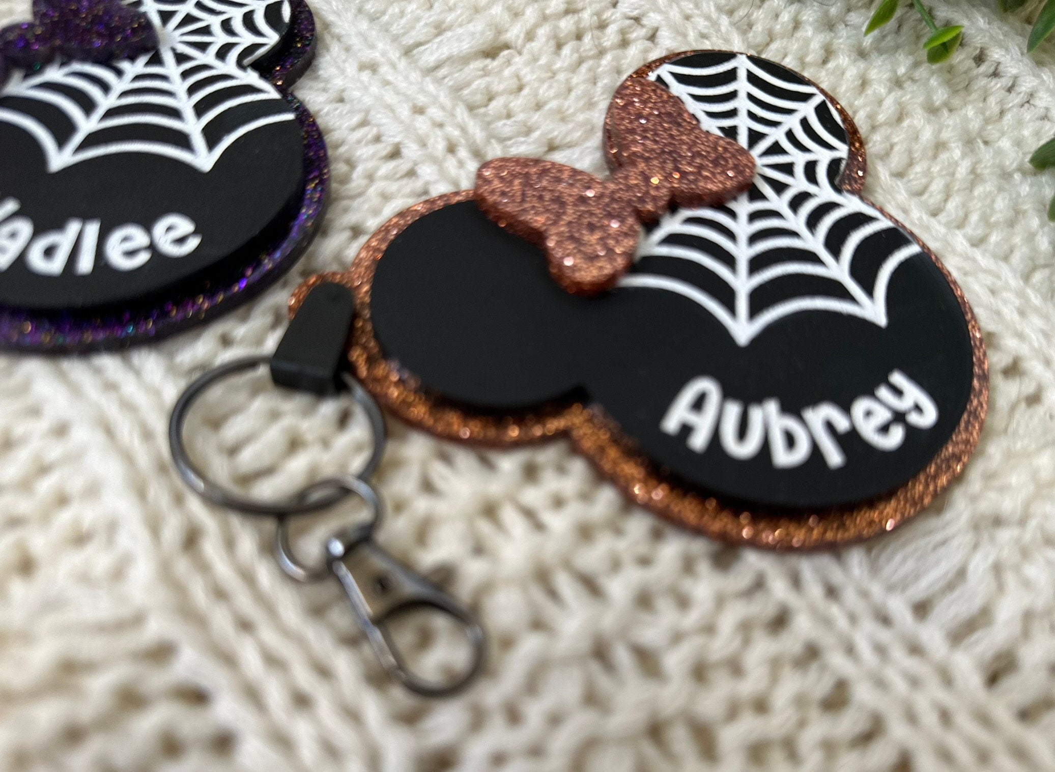 Disney Mickey Minnie Halloween Bag Tag Keychain Trick or Treat Tag
