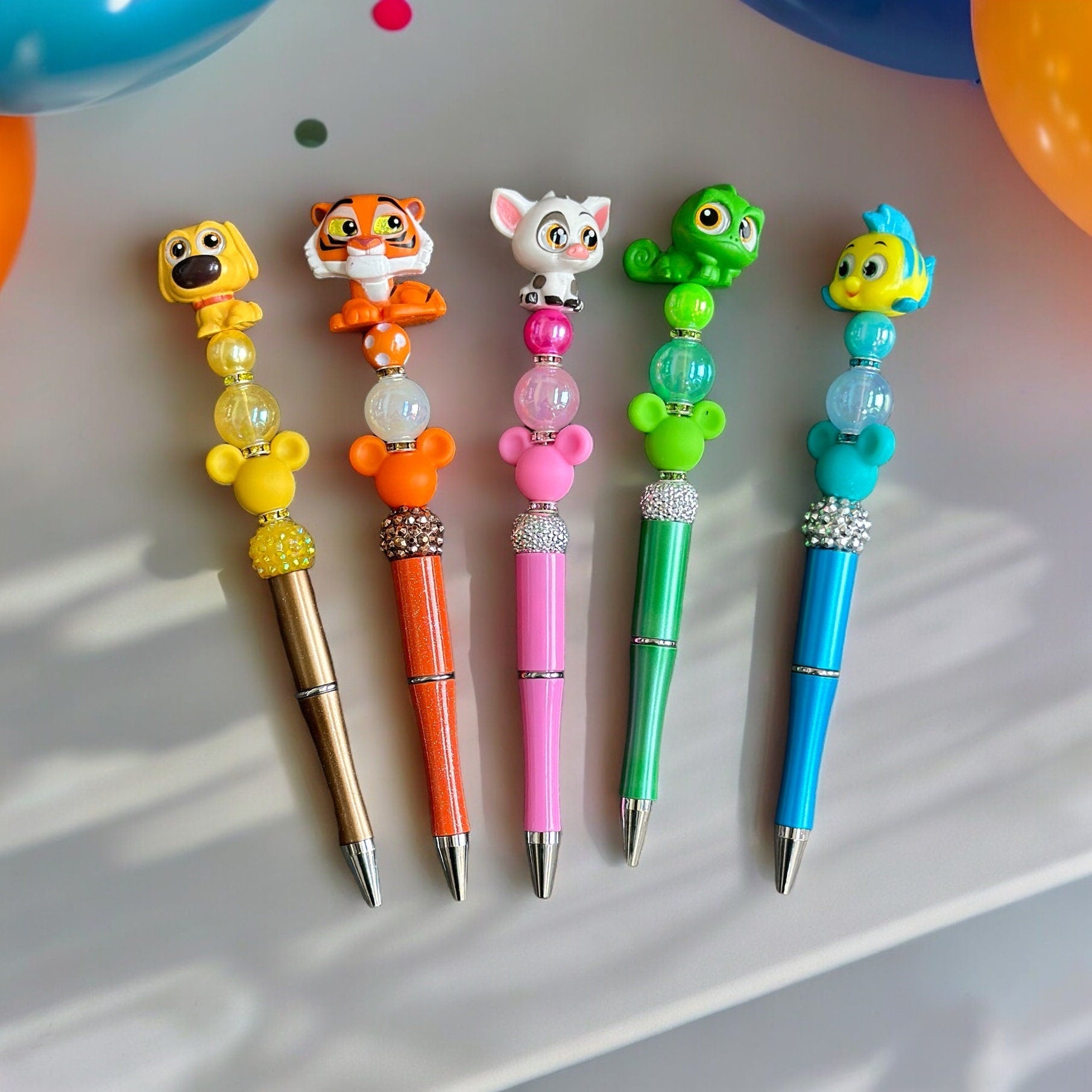 Disney Doorable Beaded Bling Pen Dug Pascal Flounder