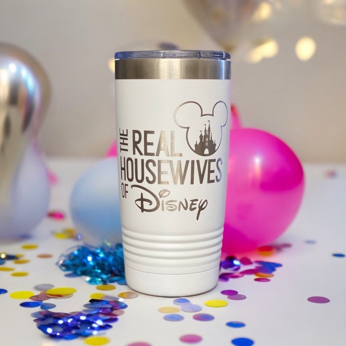 Real Housewives of Disney Tumbler Stemless Wine Glass Water Bottle
