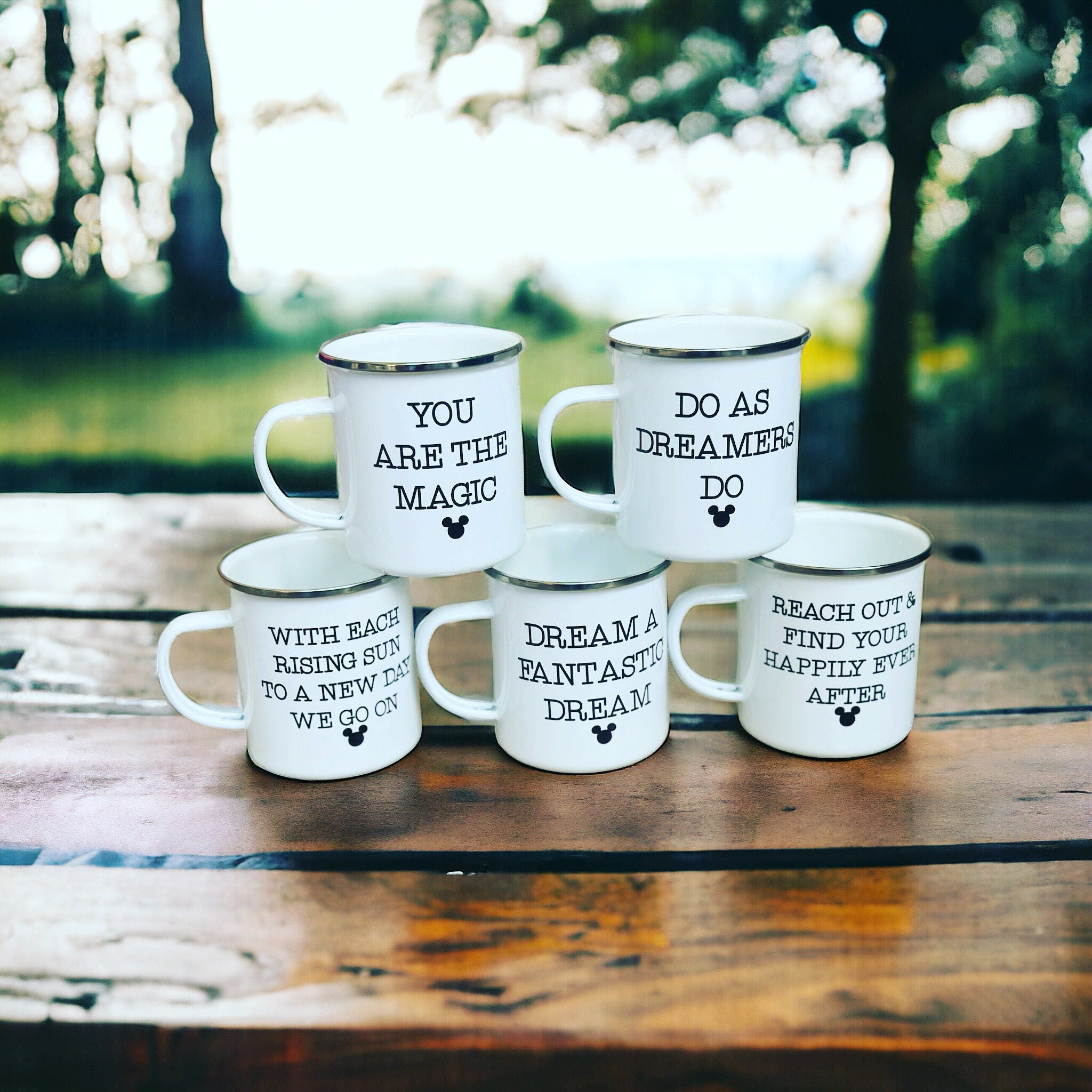 Disney Quotes Inspired Enamel Camping Mug