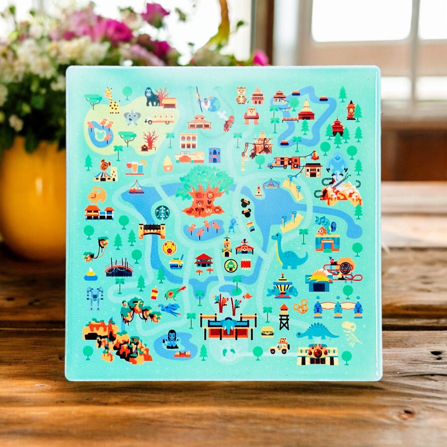 Disney Four Parks Ceramic Coasters Set of 4