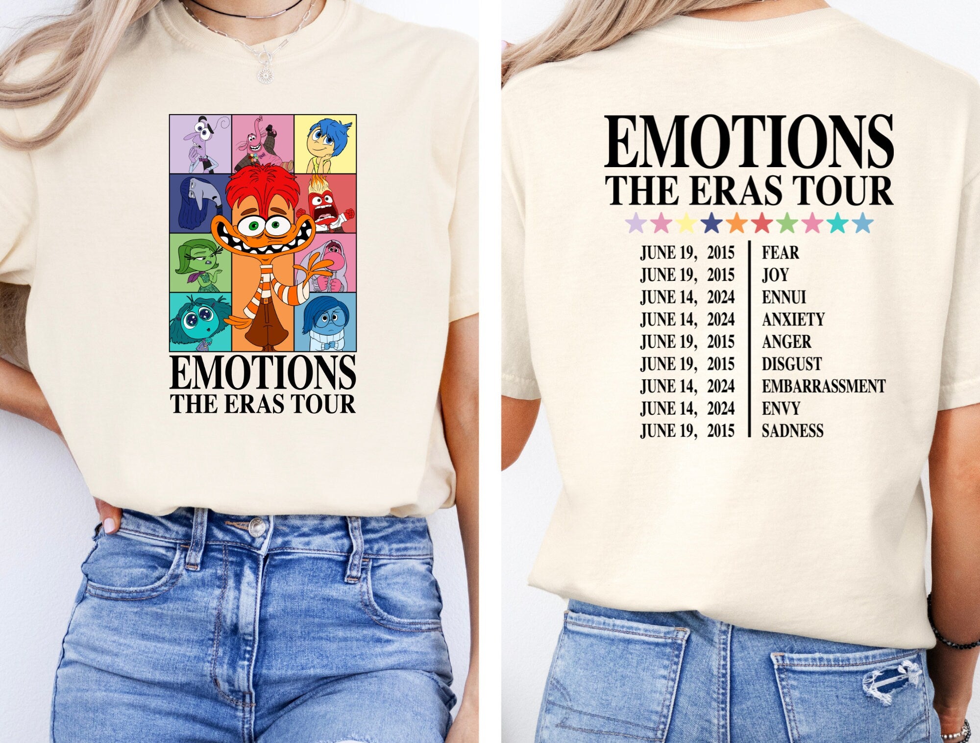 Inside Out 2 Emotions Eras Tour T-Shirt