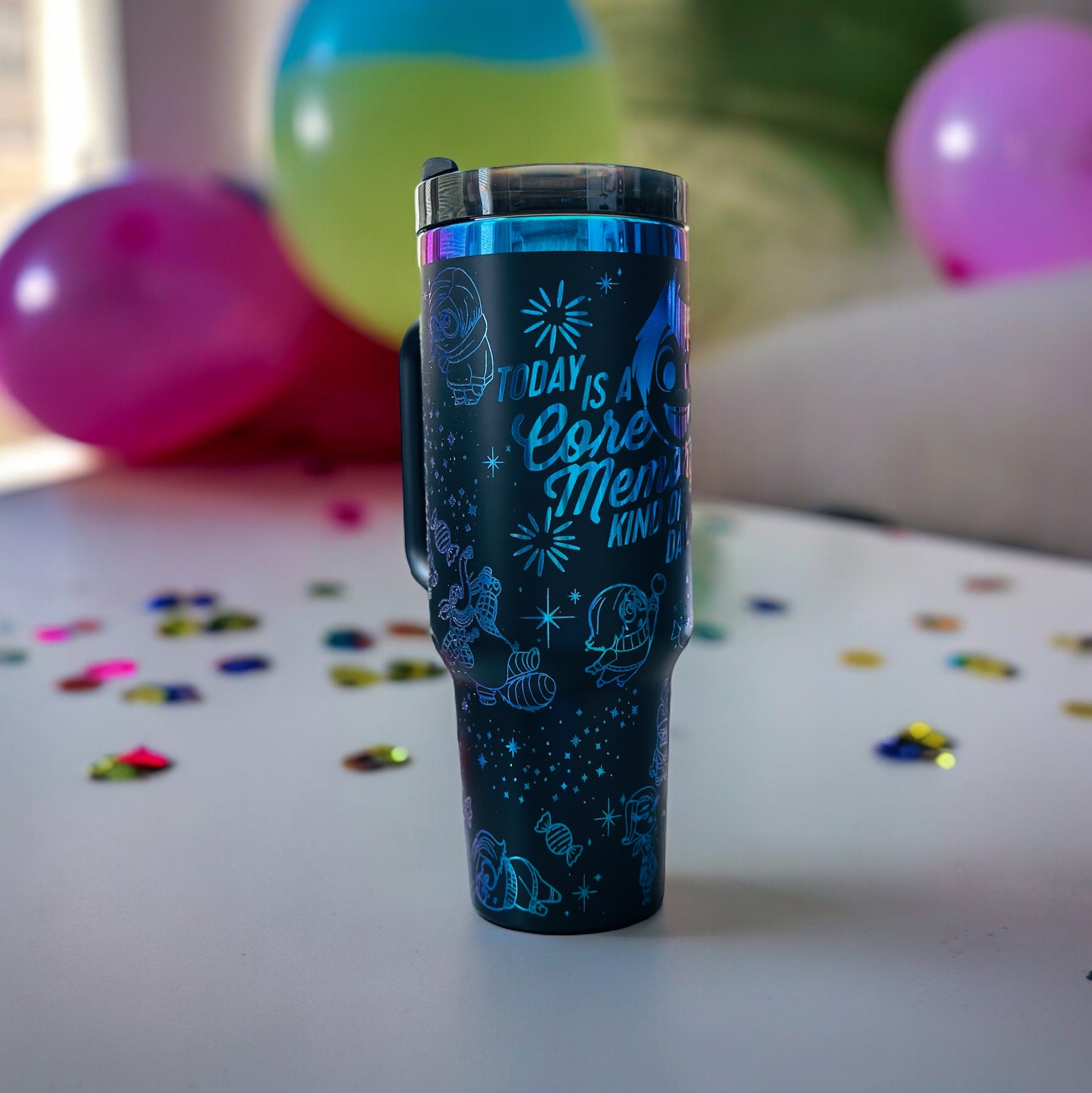 Inside Out 40 OZ Rainbow Engraved Tumbler