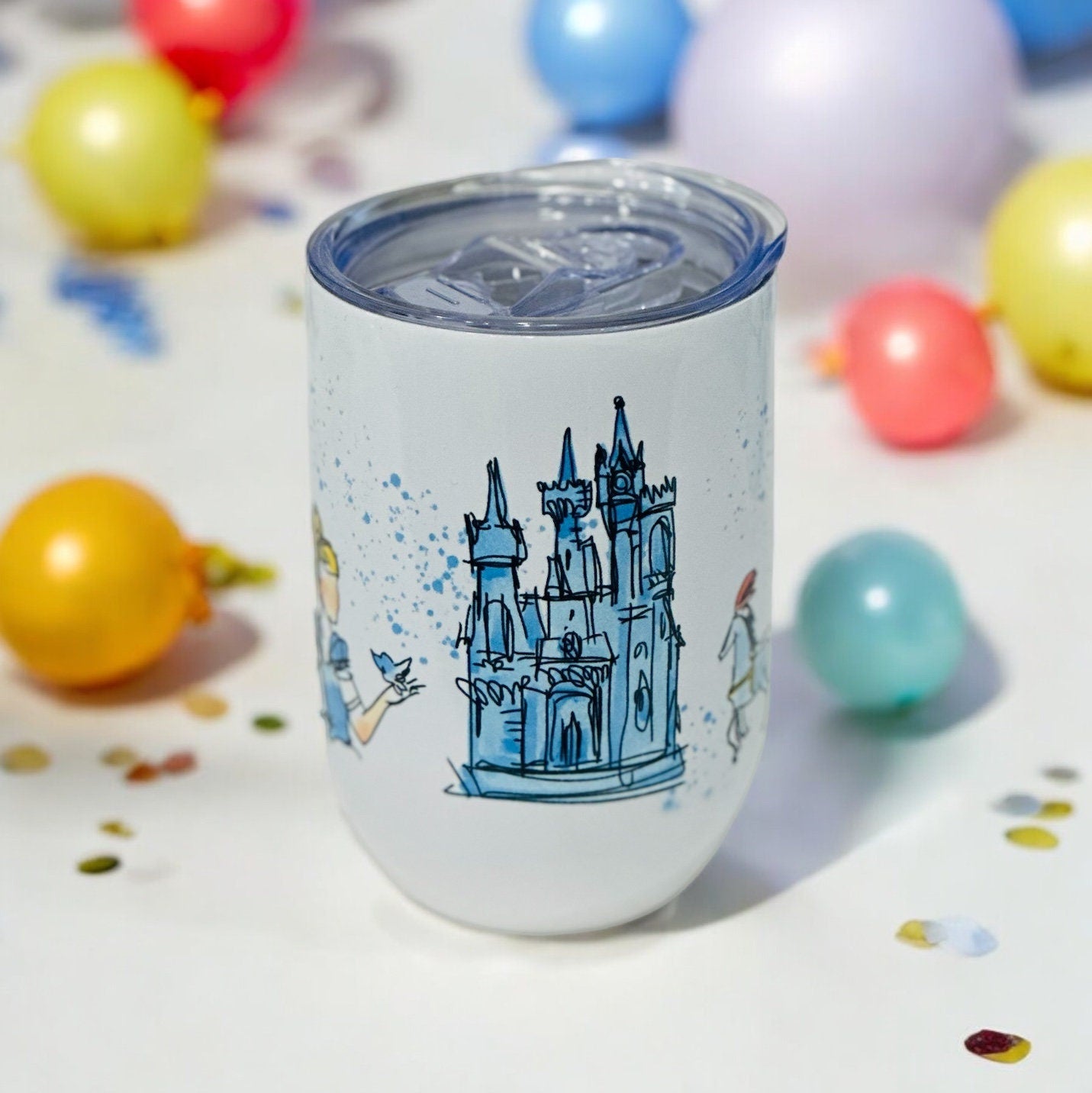 Disney Cinderella Stemless Wine Glass 12 OZ