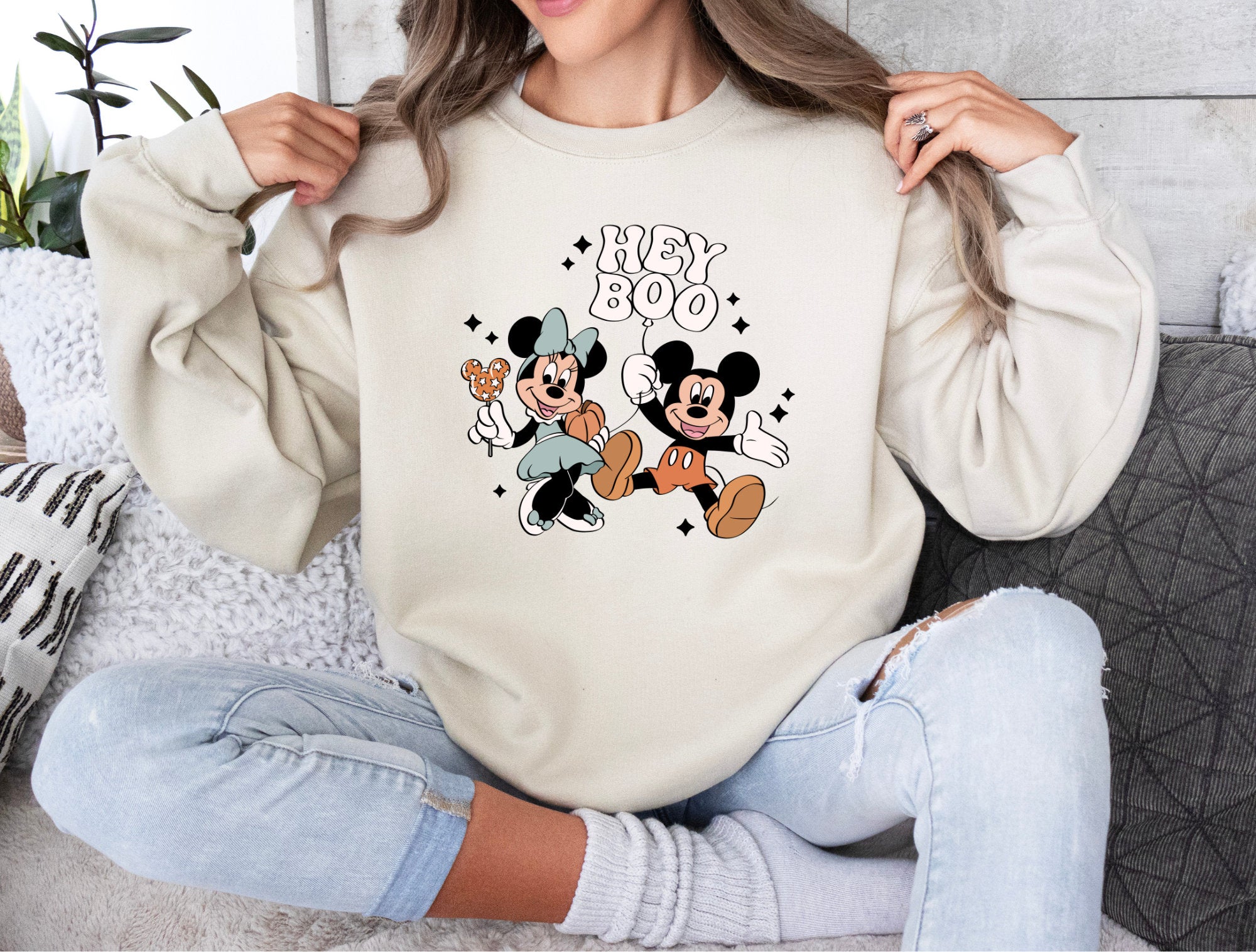 Disney Mickey Minnie Halloween Sweatshirt
