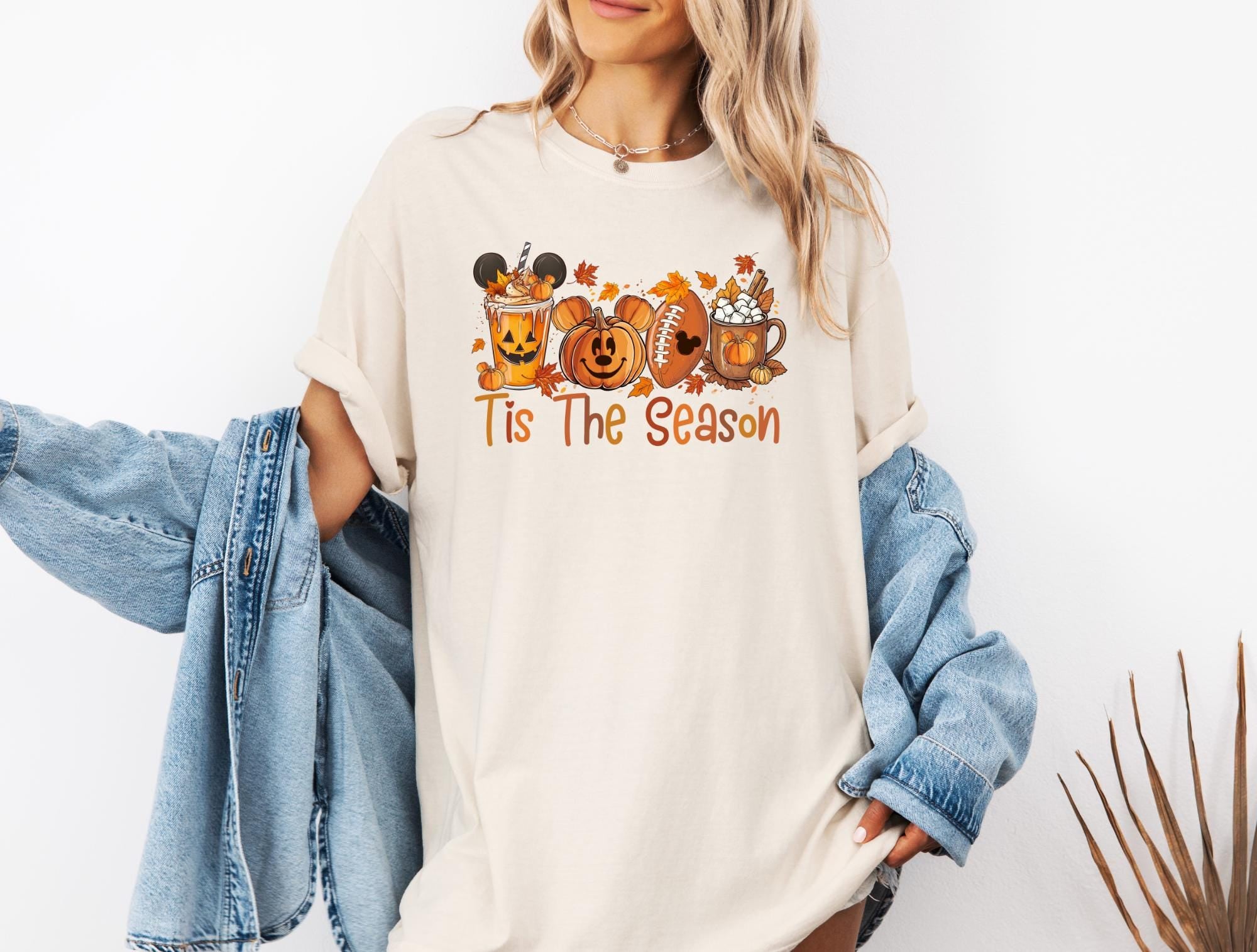 Disney Mickey Fall Football T-Shirt Comfort Colors
