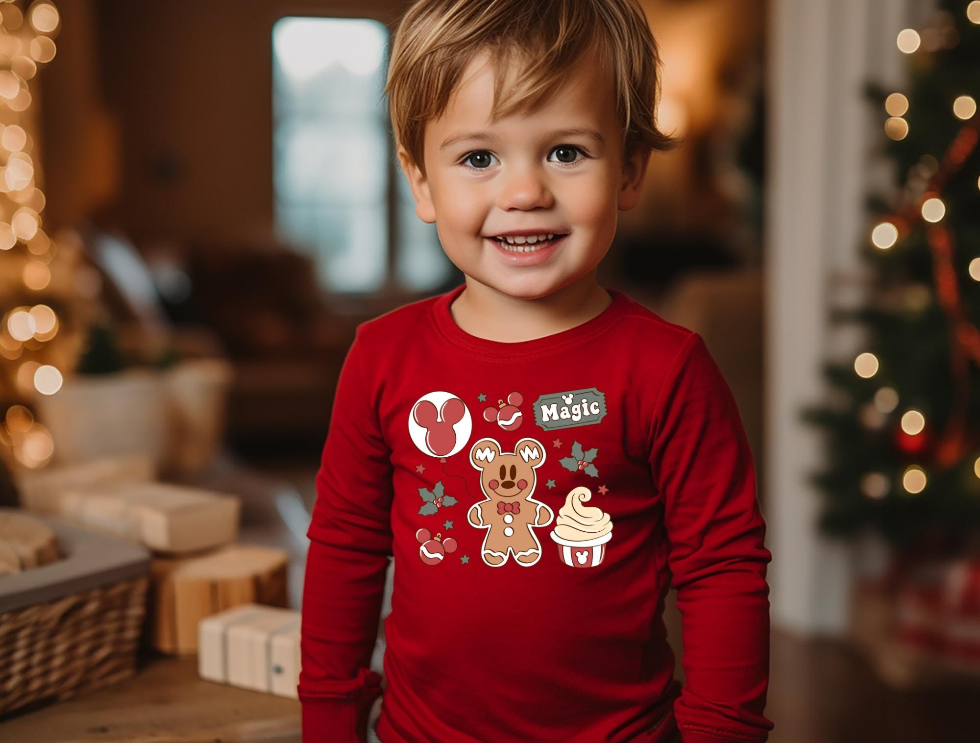Disney Mickey Gingerbread Toddler Youth Christmas T-Shirt