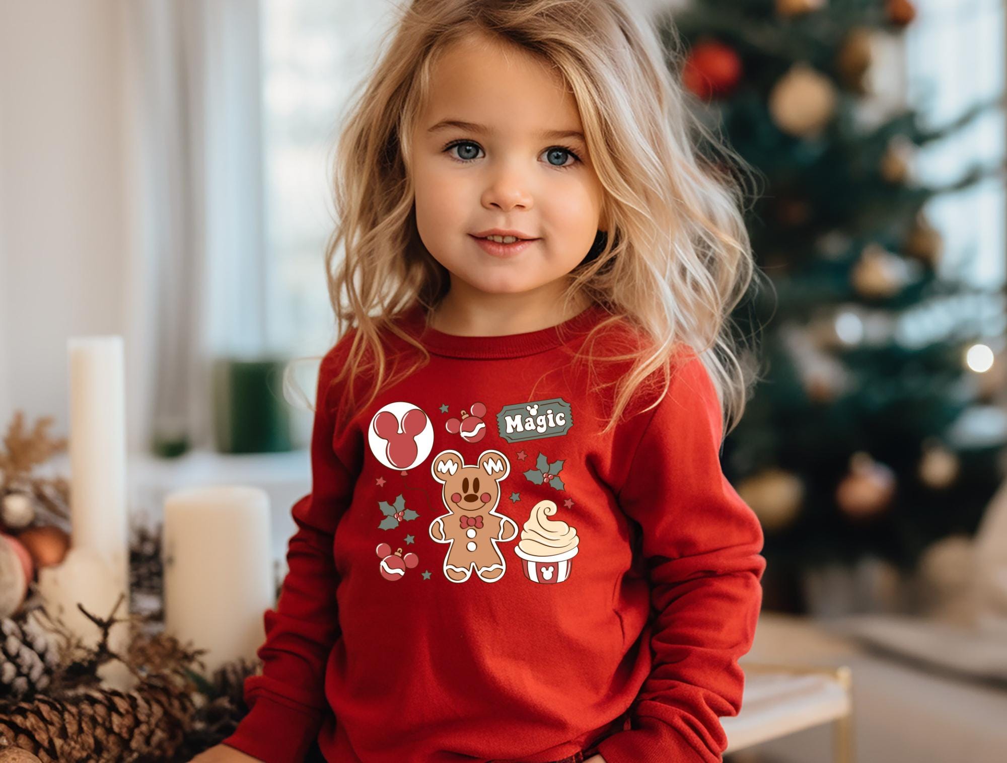Disney Mickey Gingerbread Toddler Youth Christmas T-Shirt