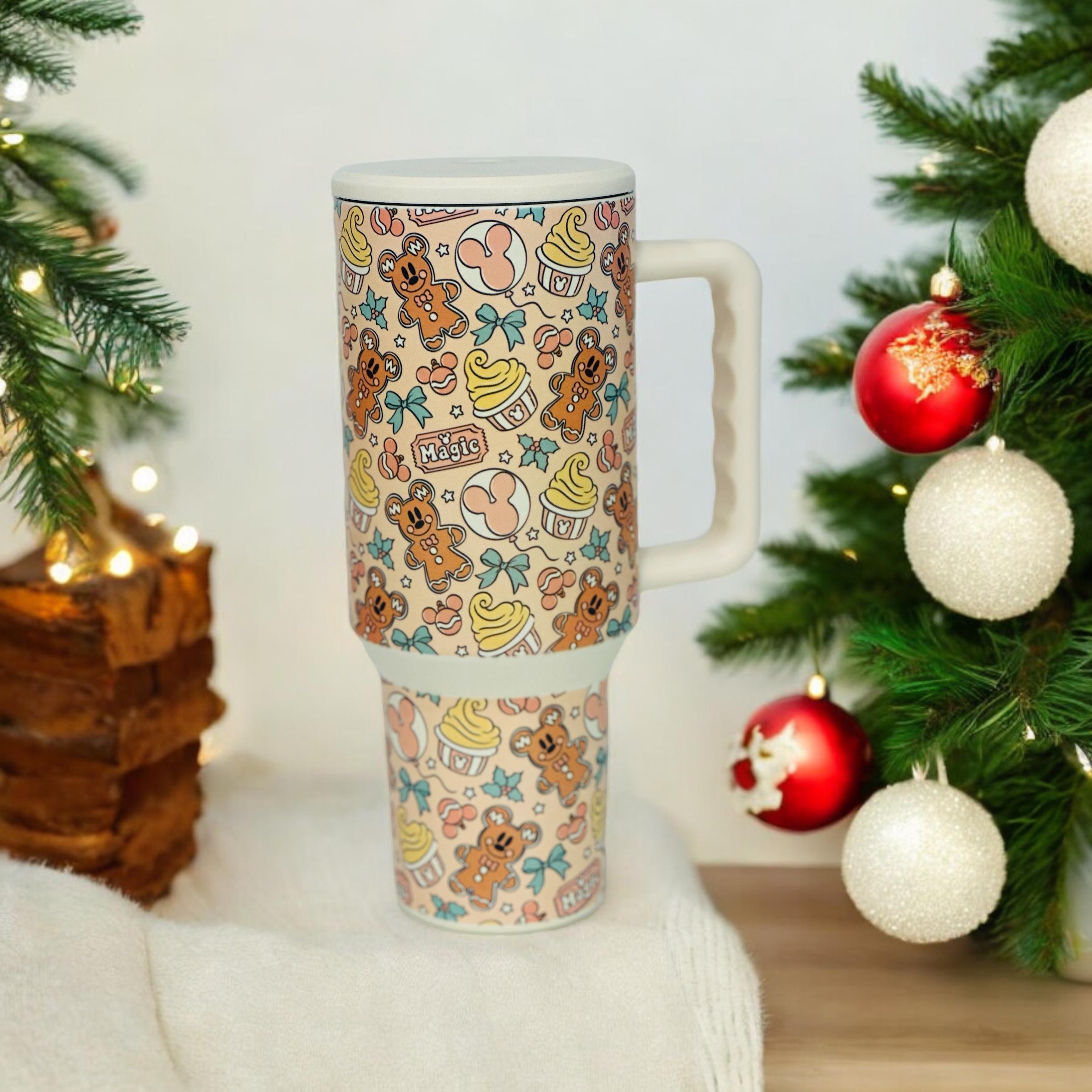 Gingerbread Mickey Minnie 40 OZ Tumbler Simple Modern Style
