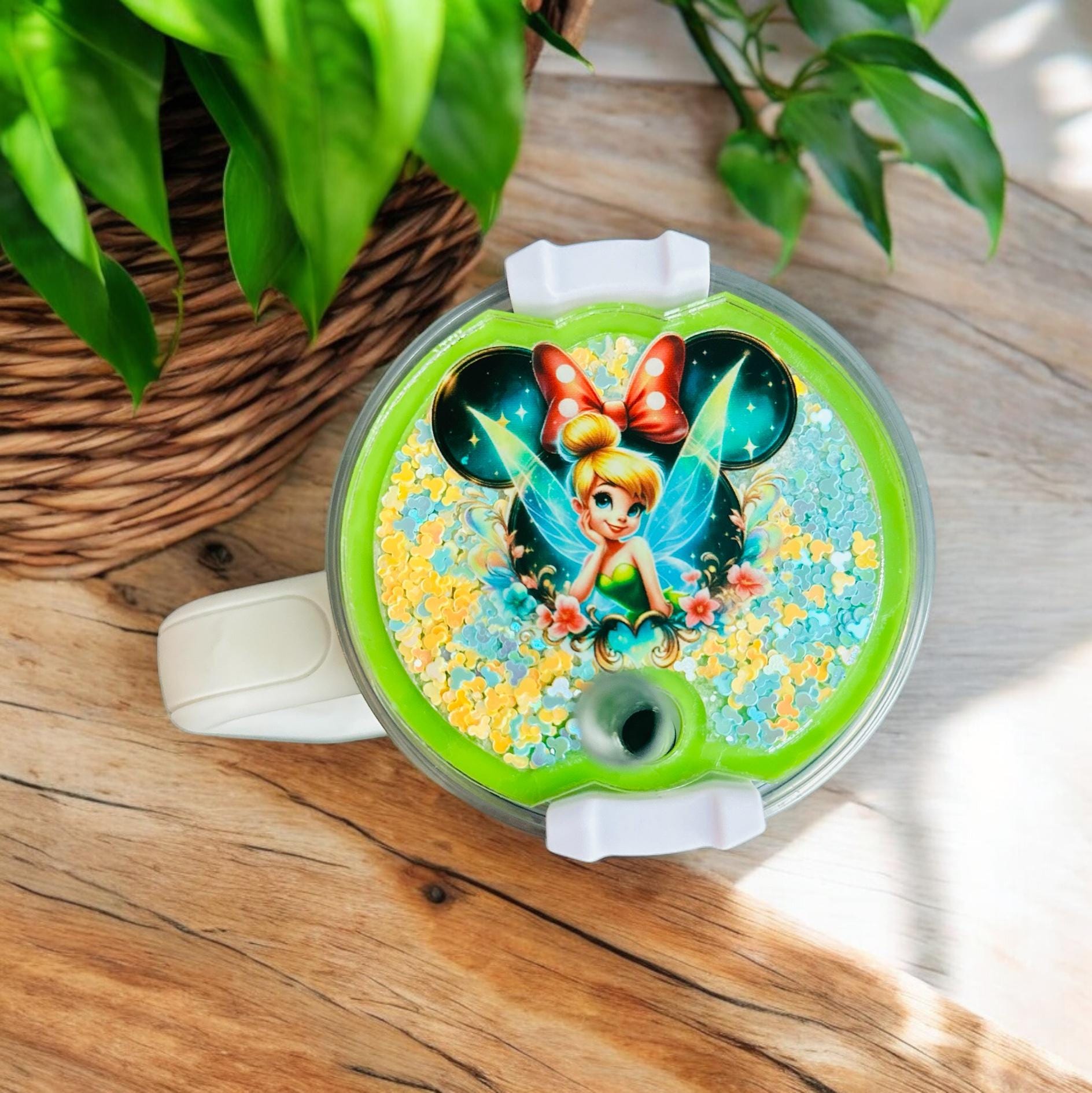 Tinkerbell Stanley Shaker Topper Disney Tumbler