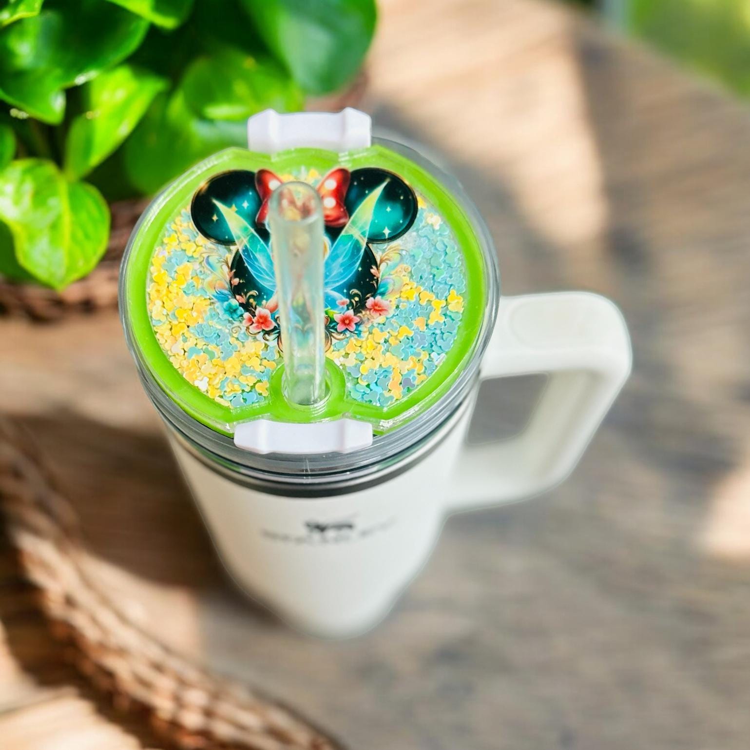 Tinkerbell Stanley Shaker Topper Disney Tumbler