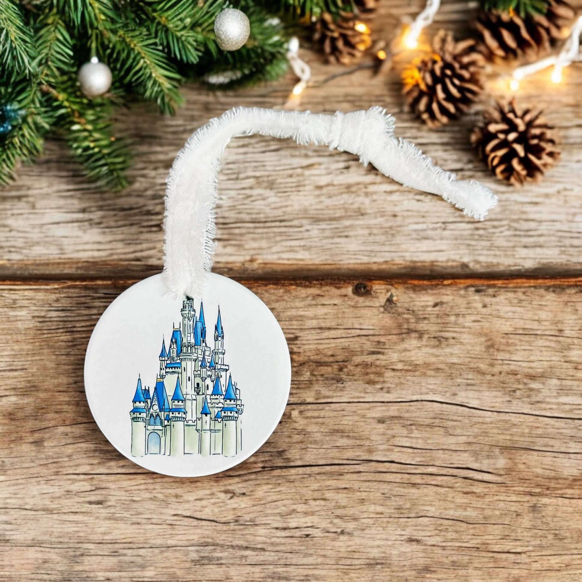 Disney Christmas Castle Tree Ornament