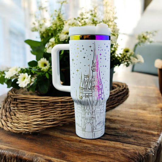 Magical Castle Stanley Style Engraved Tumbler 40 OZ