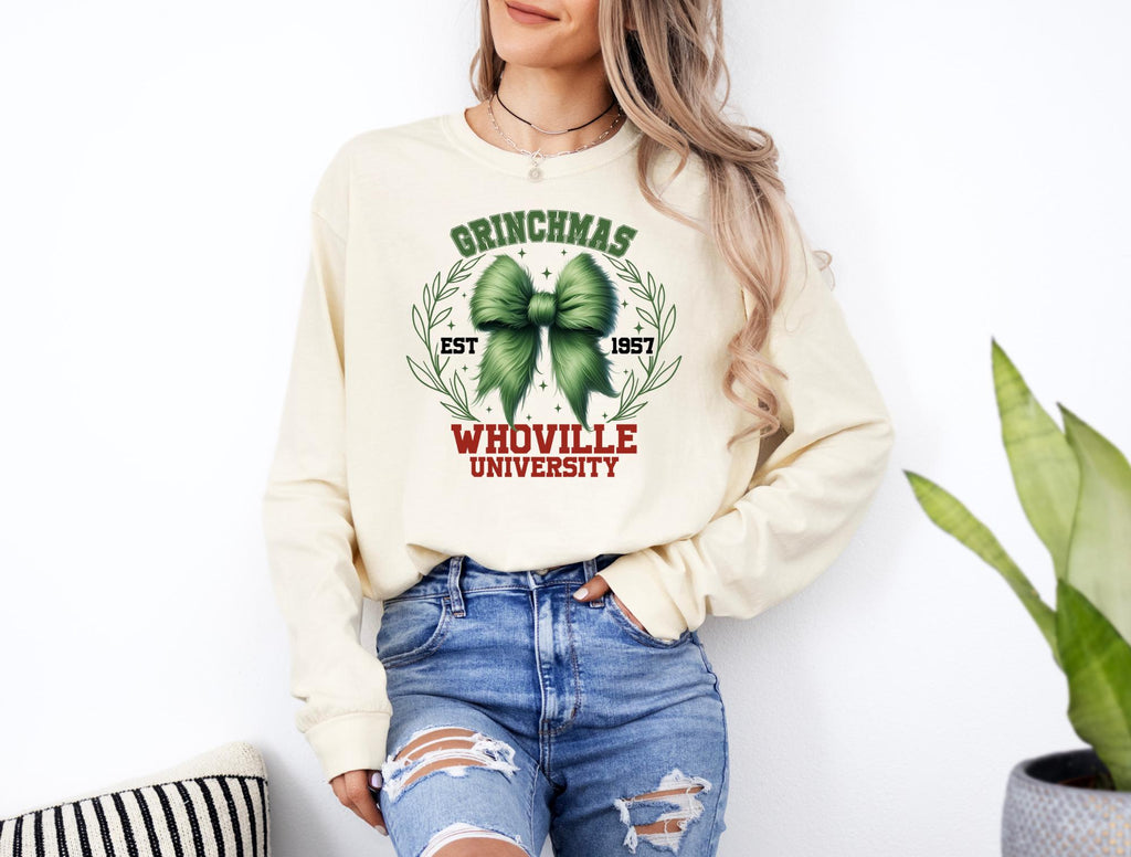 Grinchmas University Christmas T-Shirt Comfort Colors