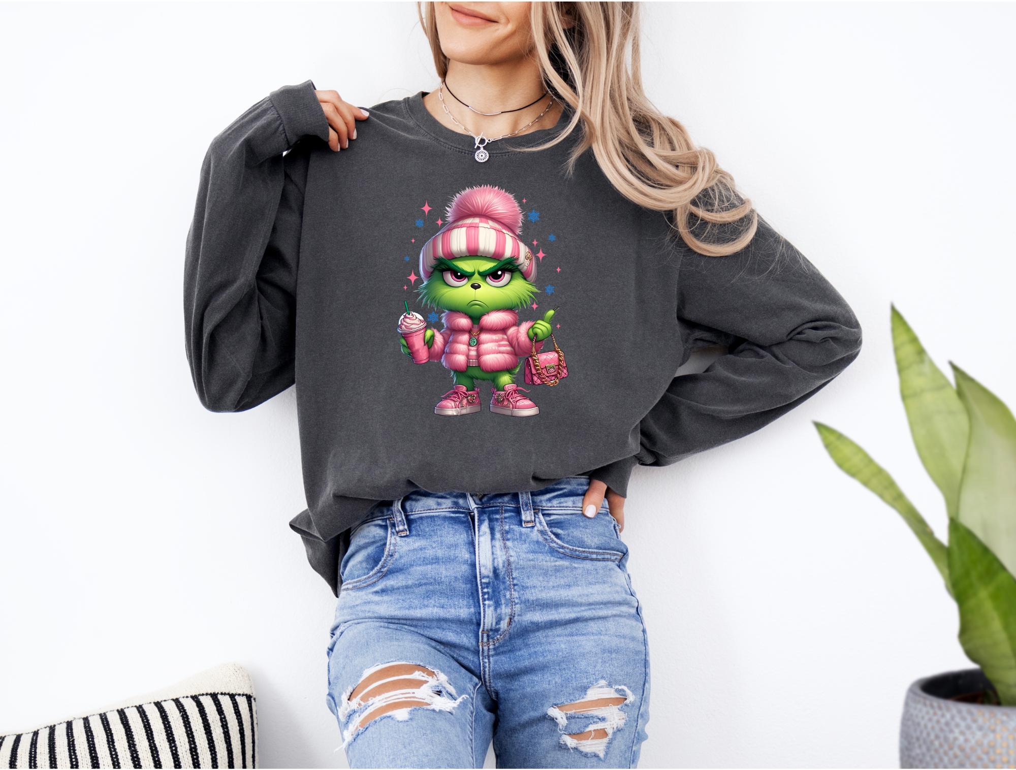 Grinch Baby Girl Christmas T-Shirt Comfort Color