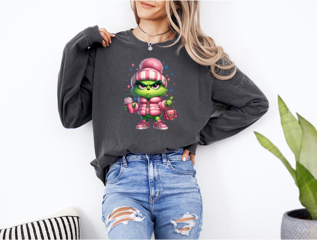 Grinch Baby Girl Christmas T-Shirt Comfort Color