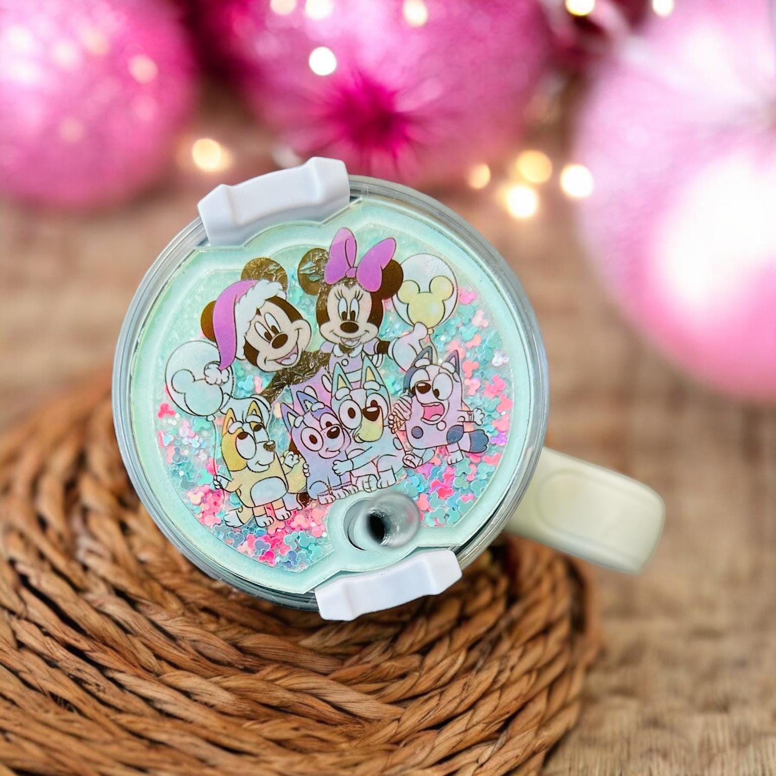Disney Bluey Christmas Stanley Shaker Topper Tumbler Topper