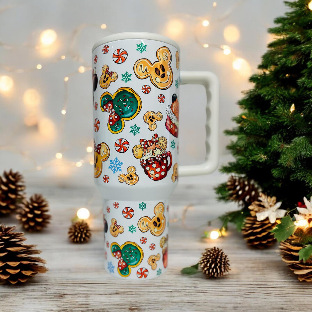 Disney Christmas Snacks 40 OZ Tumbler Simple Modern Style