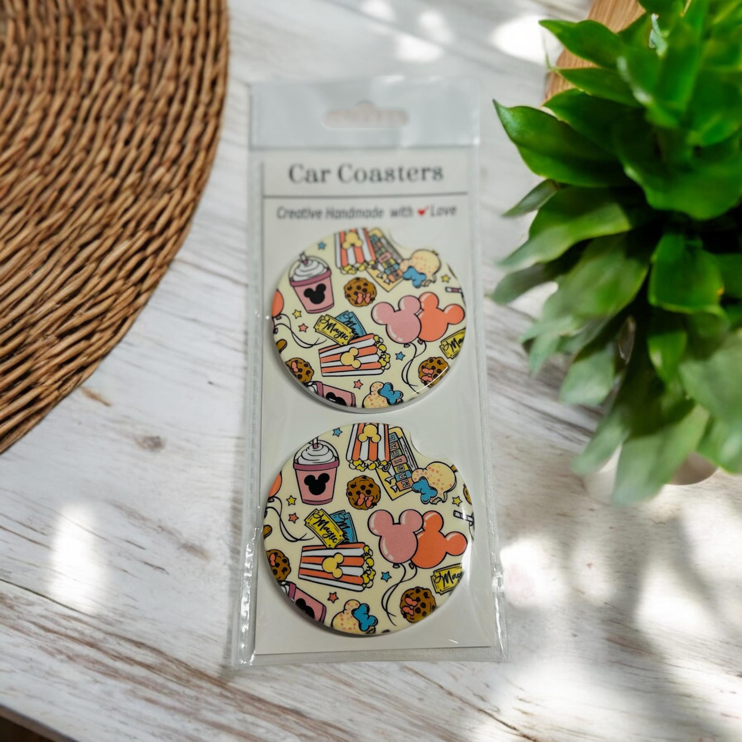 Disney Snacks Ceramic Car Coaster Set