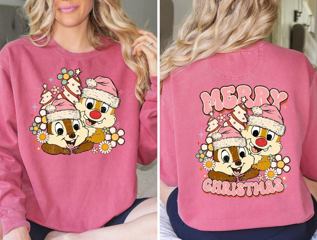 Disney Chip Dale Christmas Sweatshirt Comfort Colors