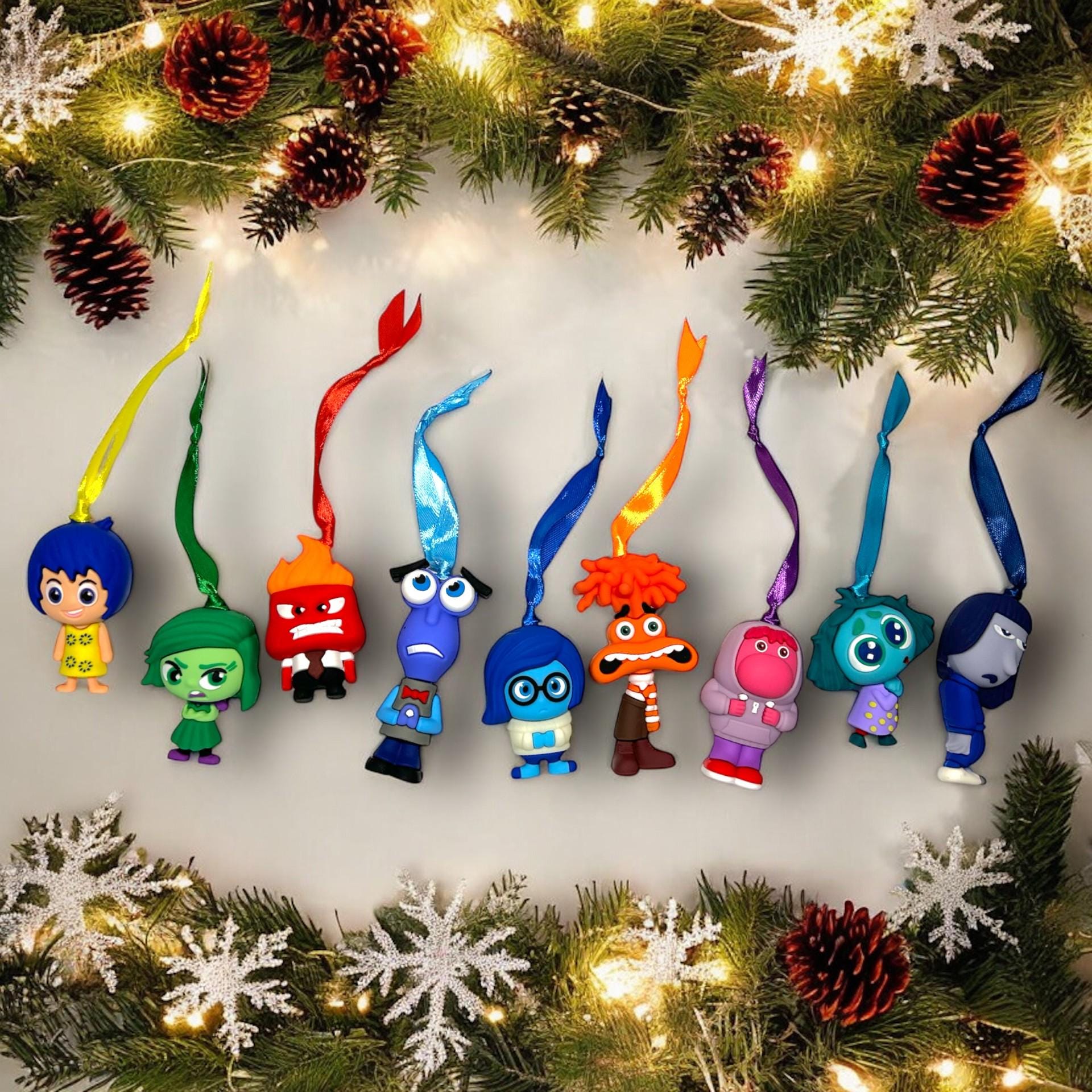 Disney Inside Out Christmas Ornaments Set of 9
