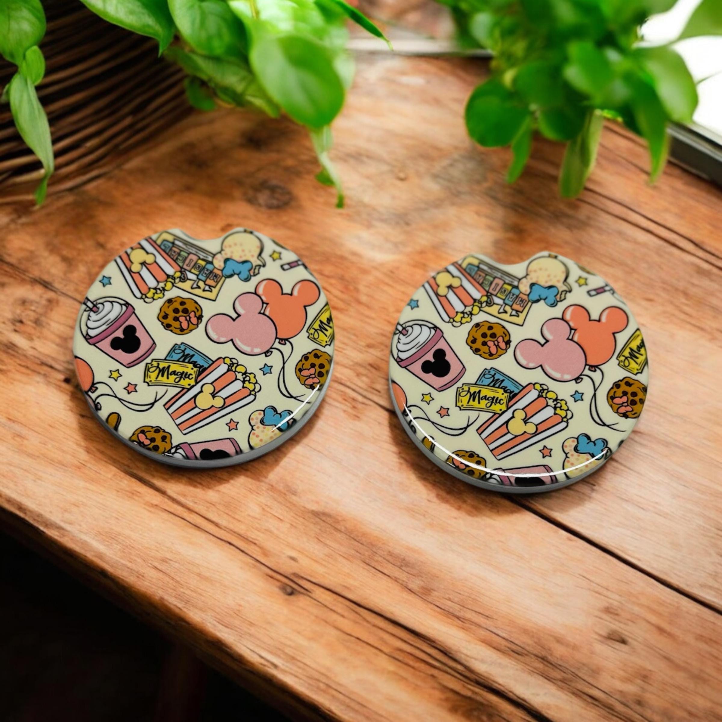 Disney Snacks Ceramic Car Coaster Set