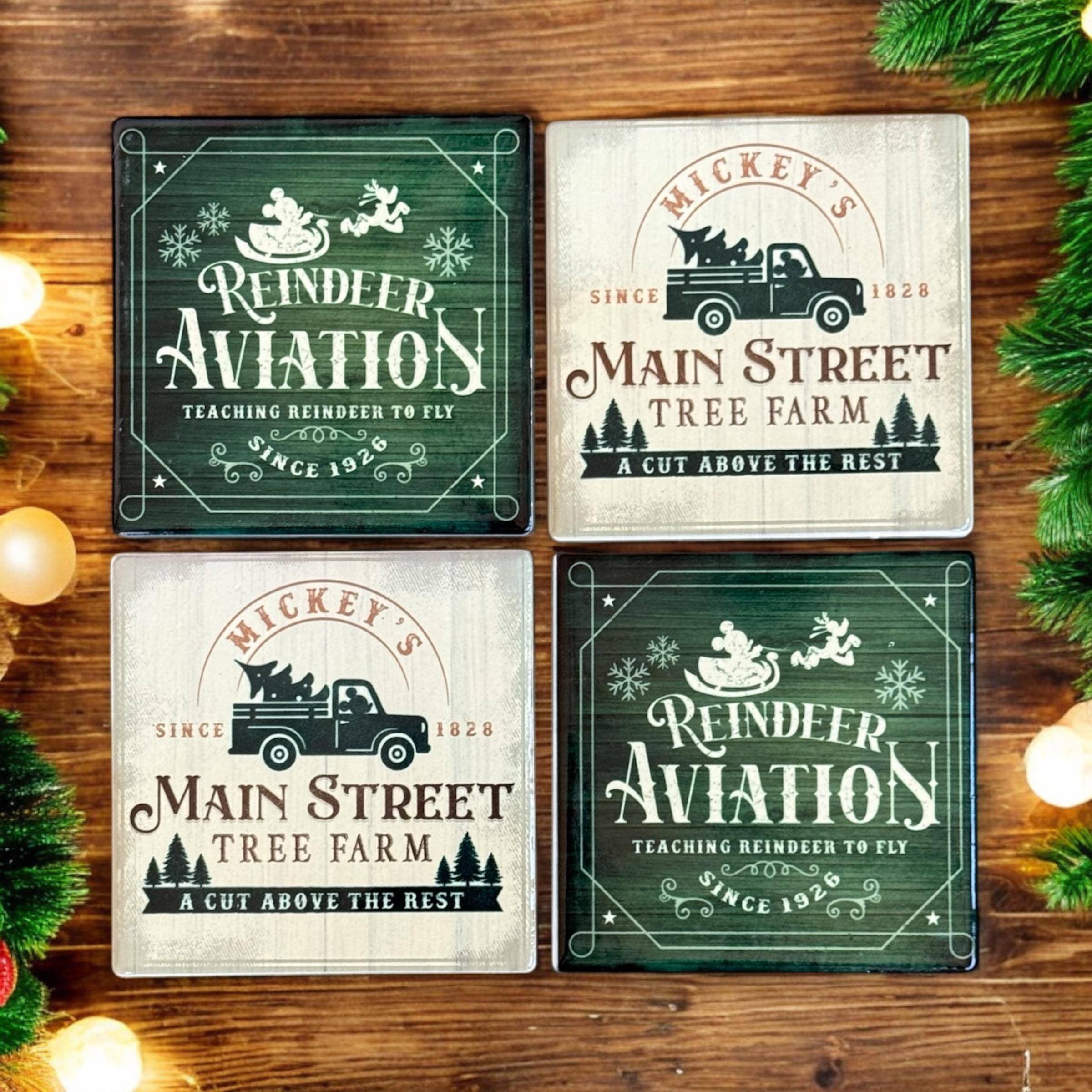 Disney Mickey Christmas Coasters Set of 4