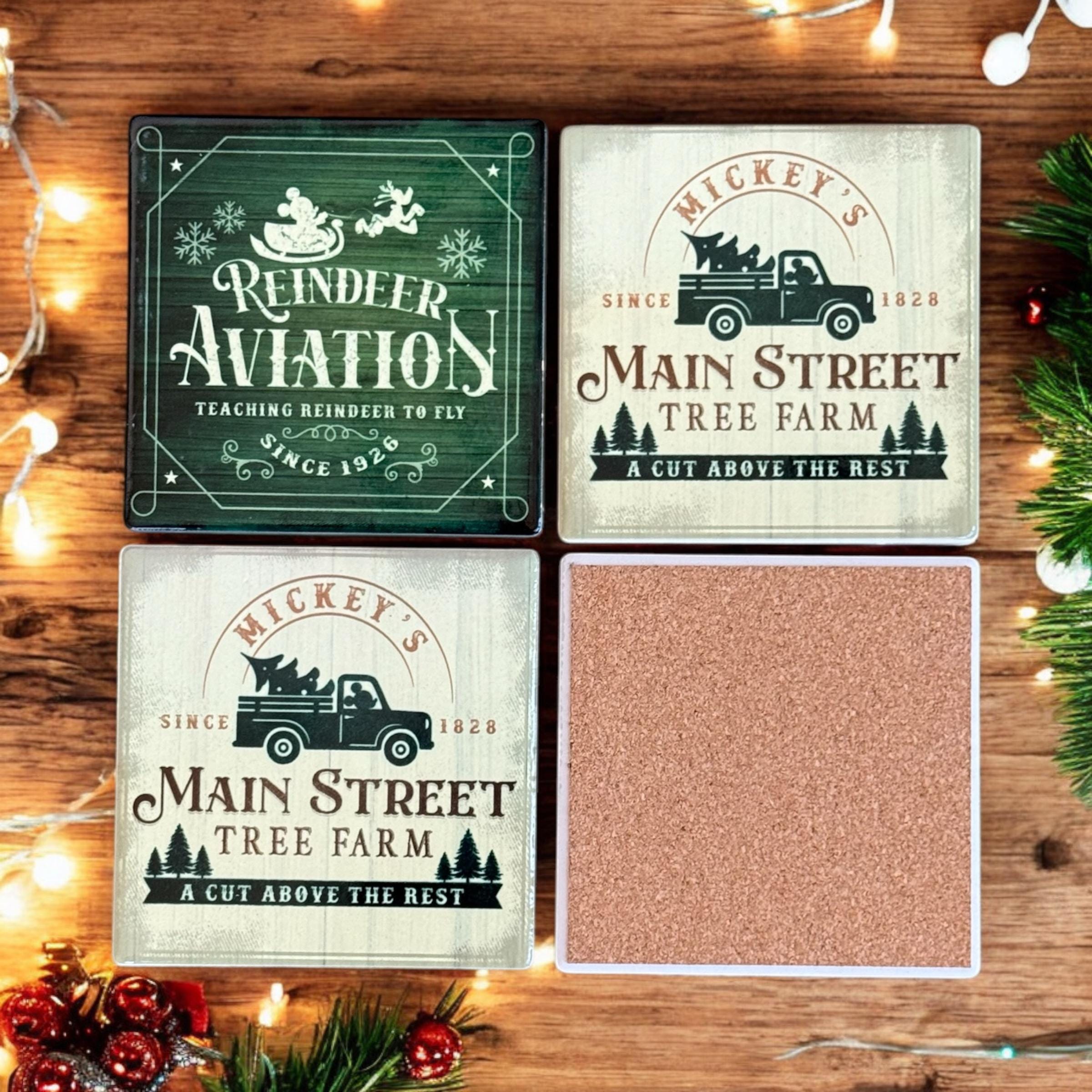 Disney Mickey Christmas Coasters Set of 4