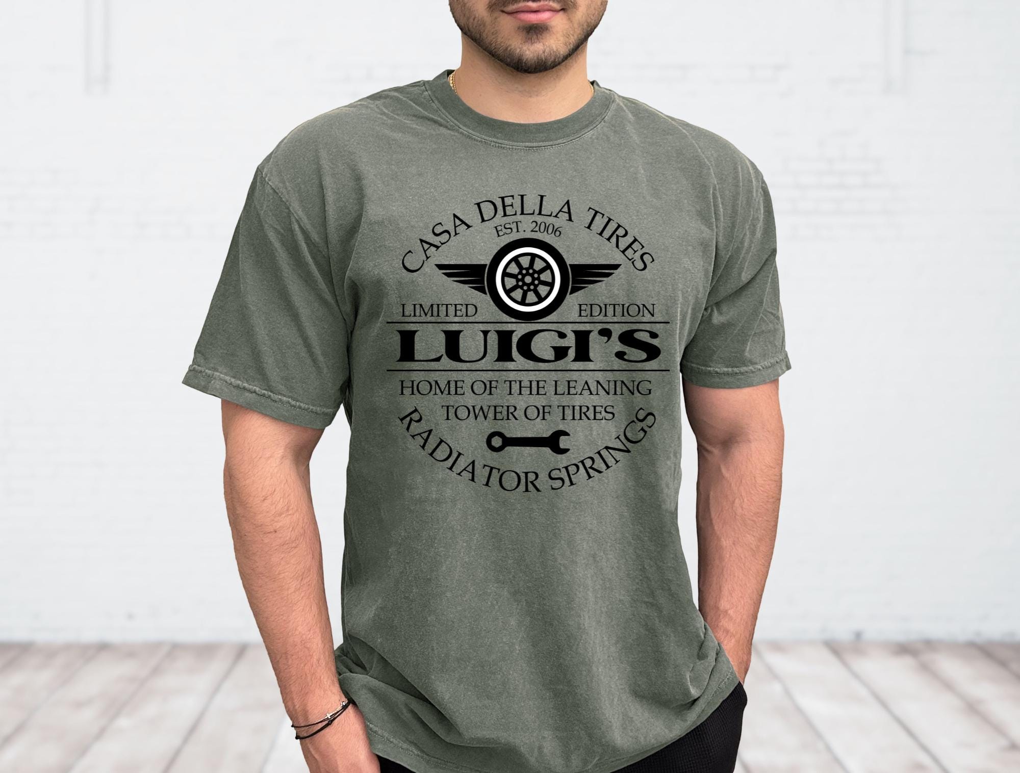 Disney Cars Luigi's Tire Shop Men's T-Shirt Comfort Color