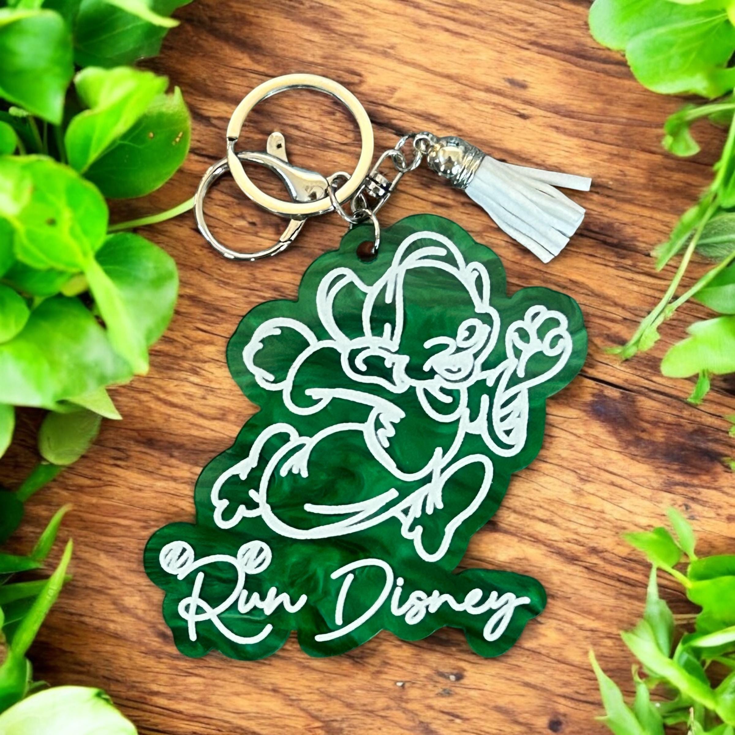 Run Disney Minnie Dumbo Dopey Bag Tag Keychain