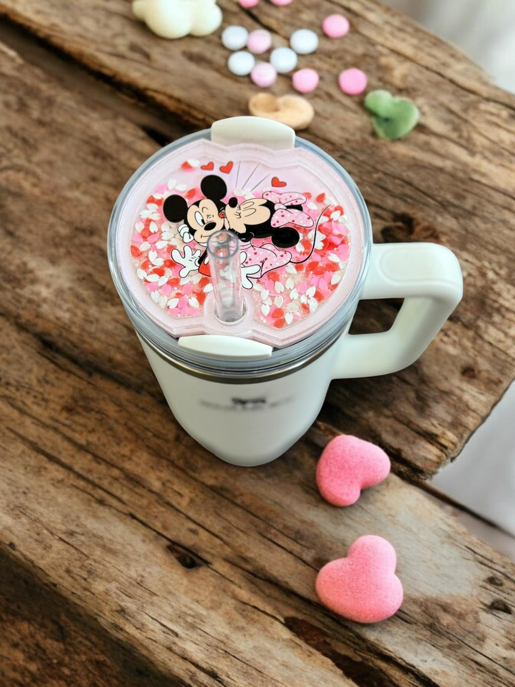Disney Valentine Mickey Minnie Stanley Shaker Topper