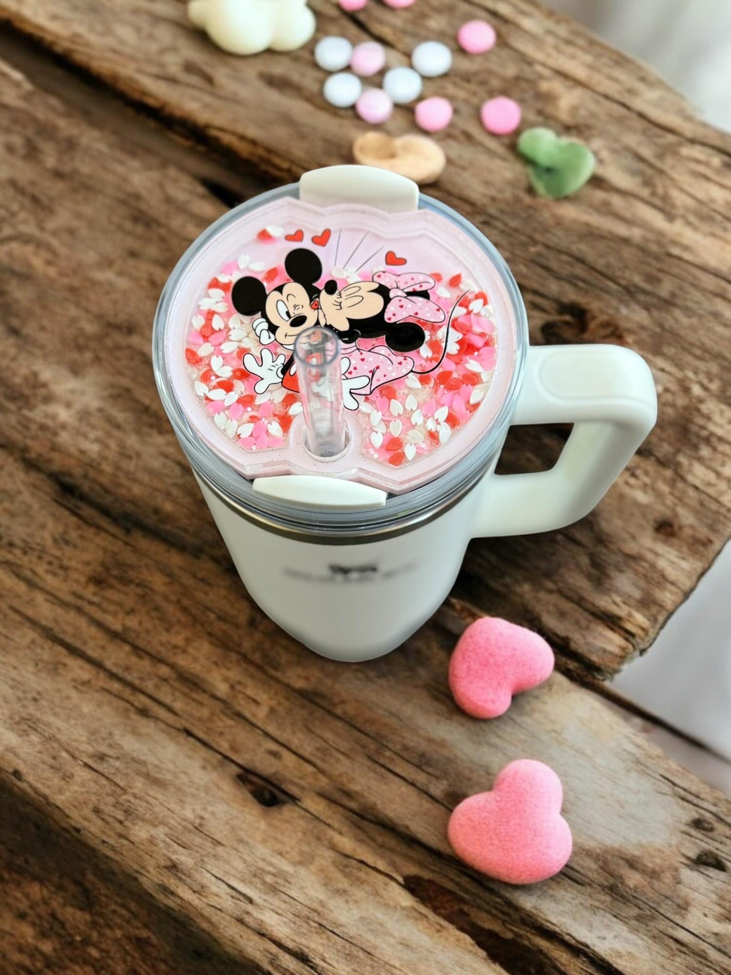 Disney Valentine Mickey Minnie Stanley Shaker Topper