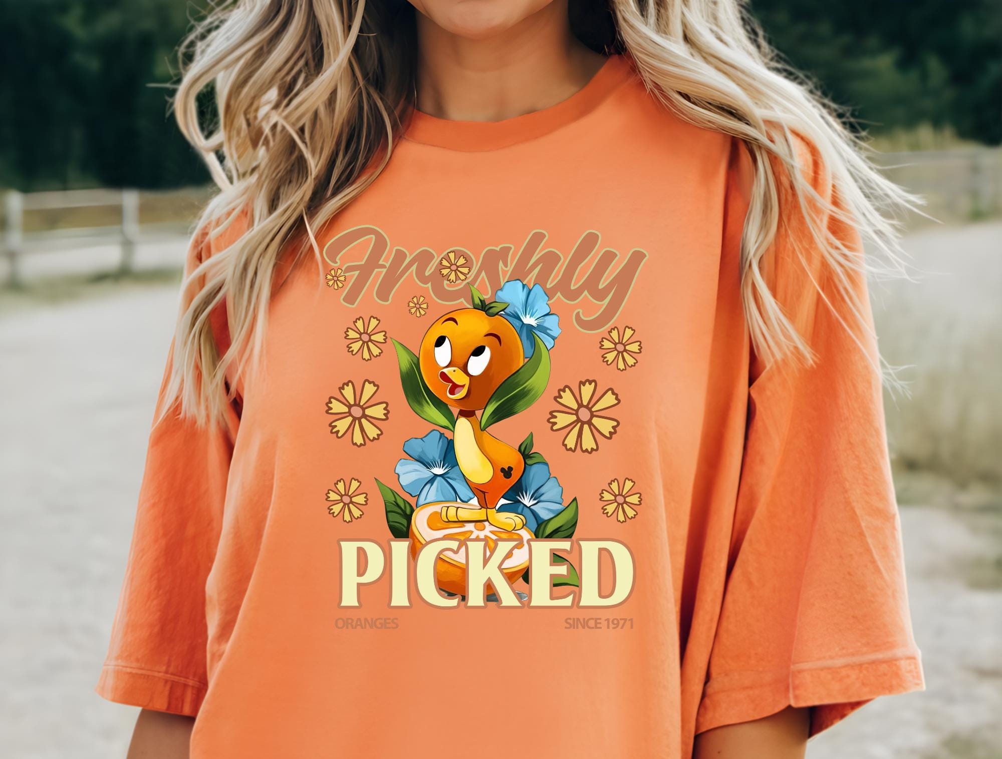 Disney Orange Bird Comfort Color T-Shirt Epcot Festival of the Arts