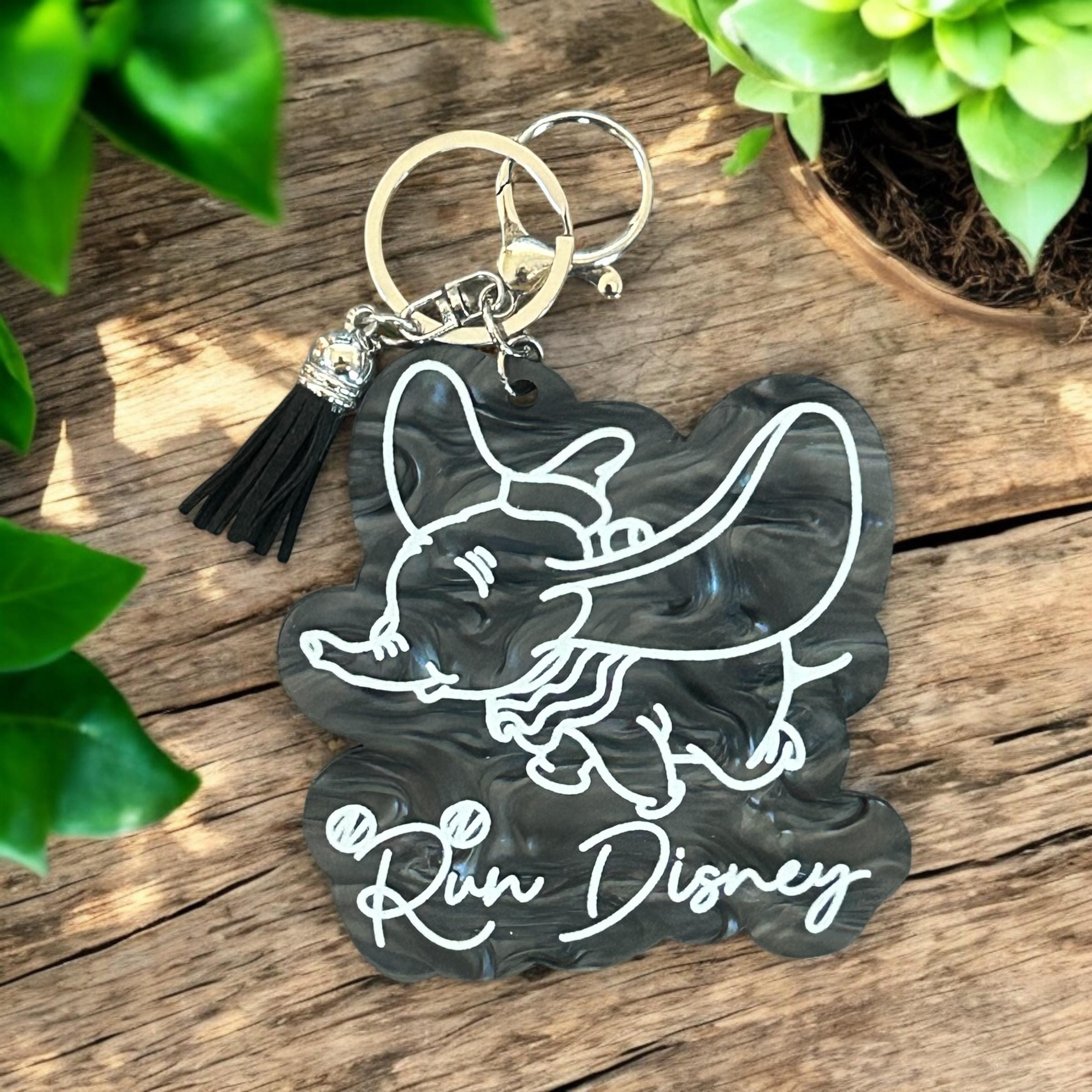 Run Disney Minnie Dumbo Dopey Bag Tag Keychain