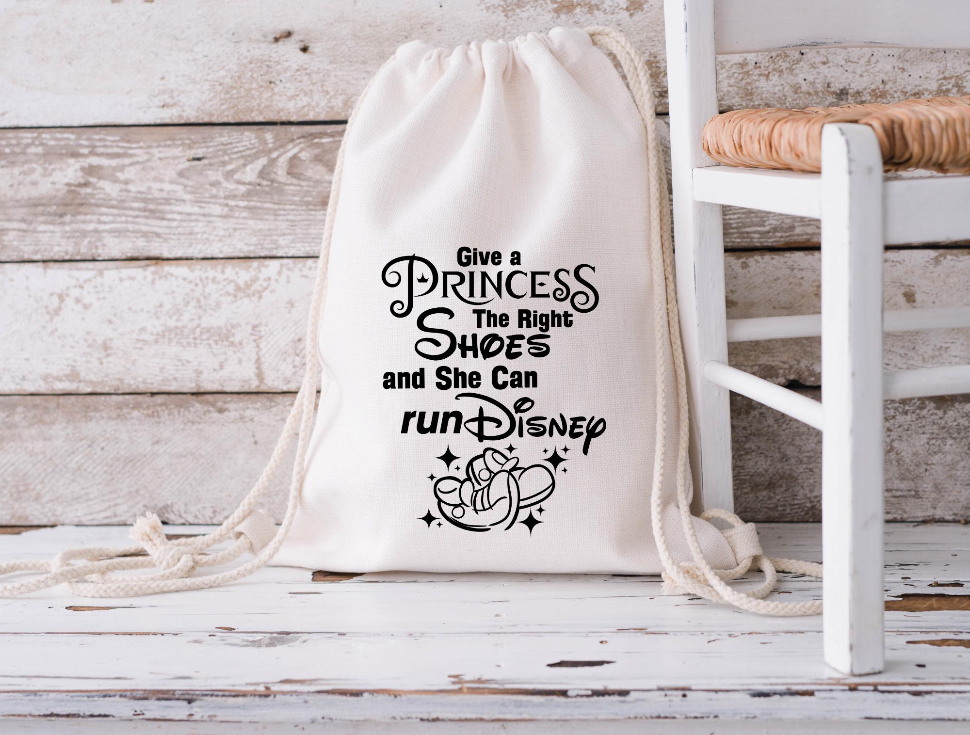Run Disney Princess String Backpack Bag