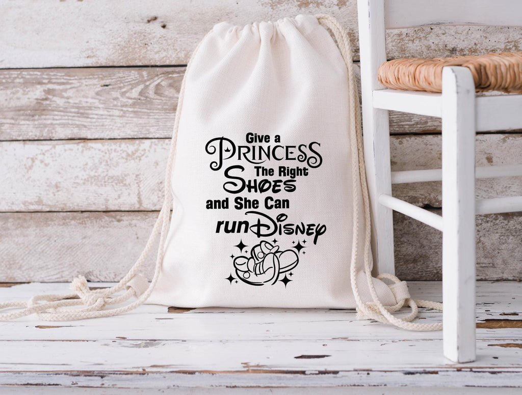 Run Disney Princess String Backpack Bag