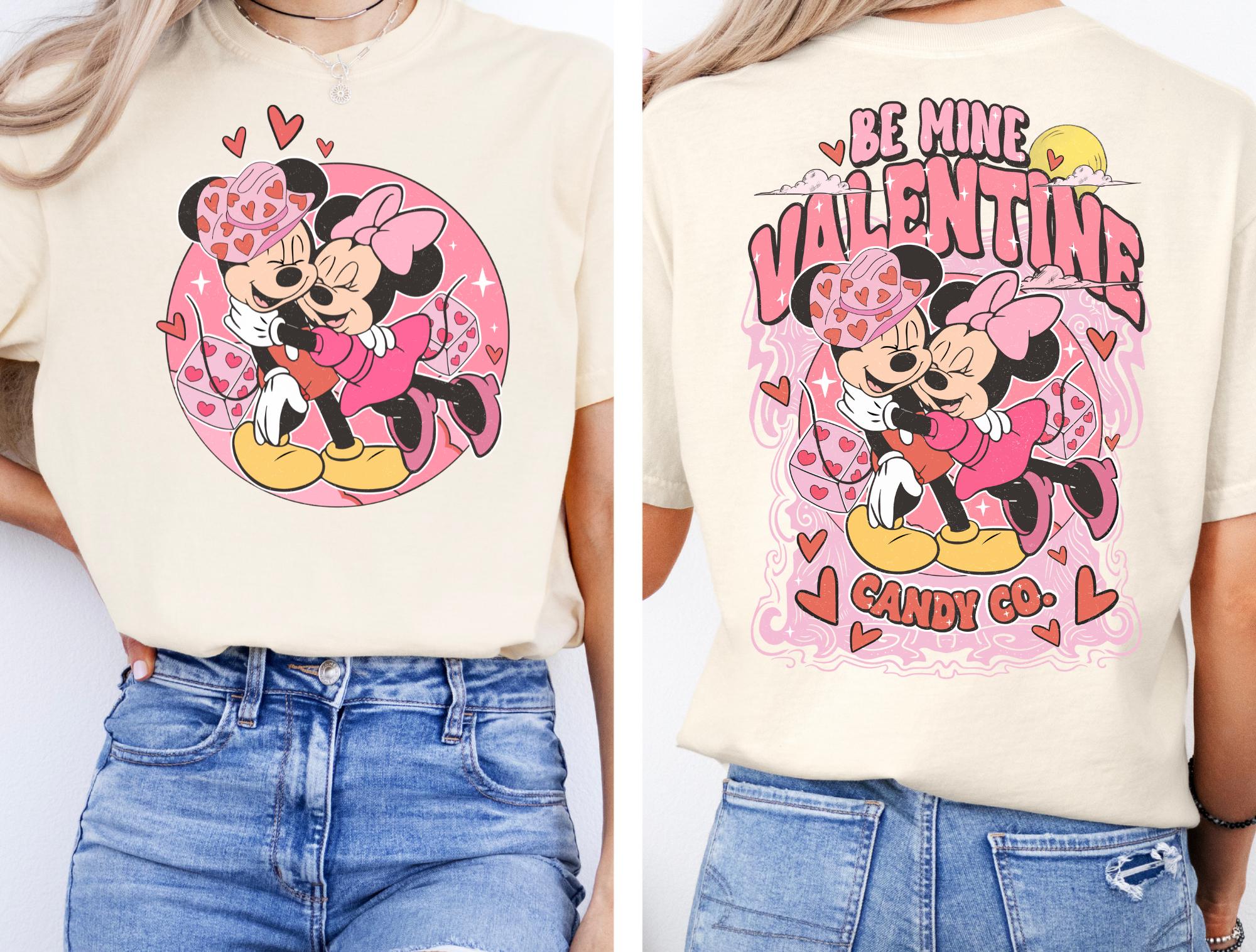 Disney Valentine Mickey Minnie Comfort Color T-Shirt